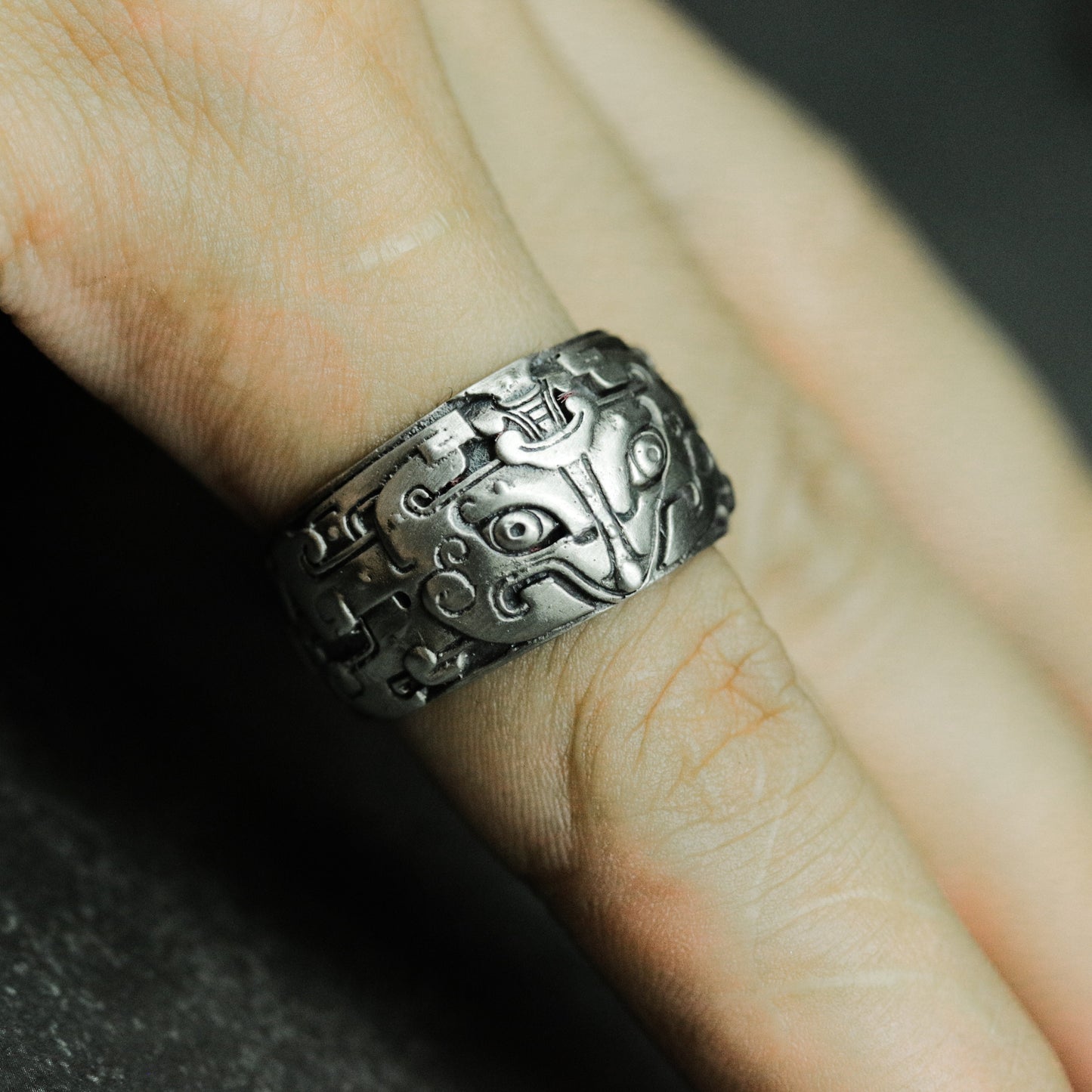 Guardian Beast Ring - 925 Silver Handmade Chinese Totem