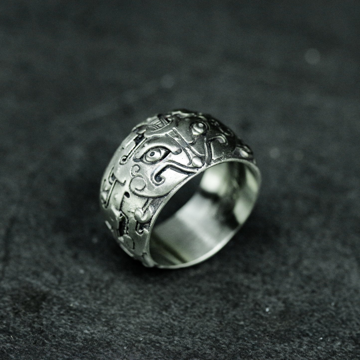 Guardian Beast Ring - 925 Silver Handmade Chinese Totem