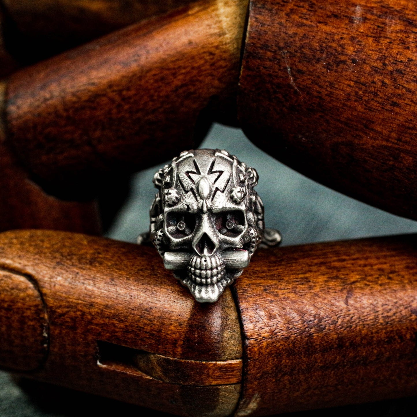 Totem Sugar Skull Cufflinks - 925 Sterling Silver Handmade