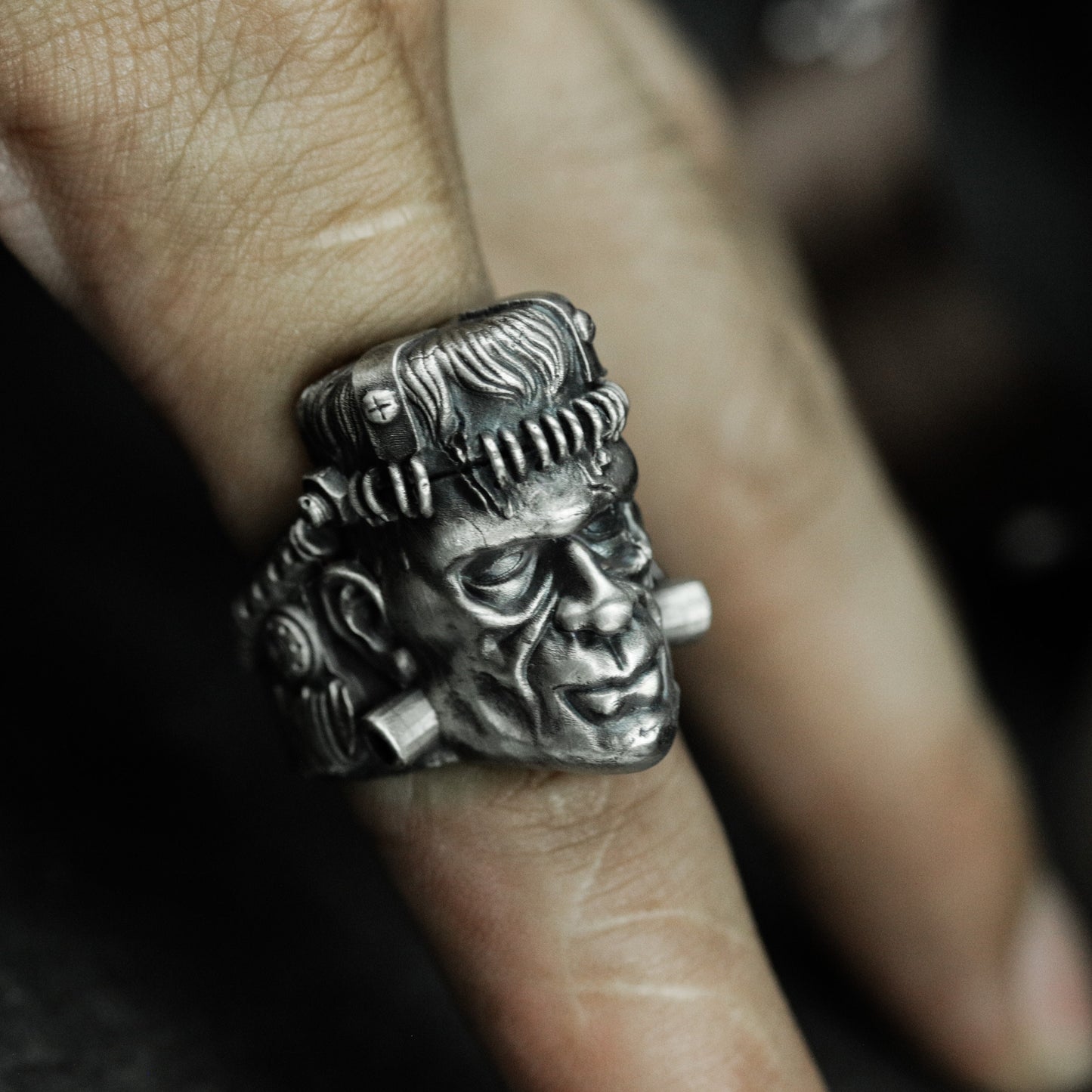 Frankenstein Ring ¨C 925 Silver Handmade