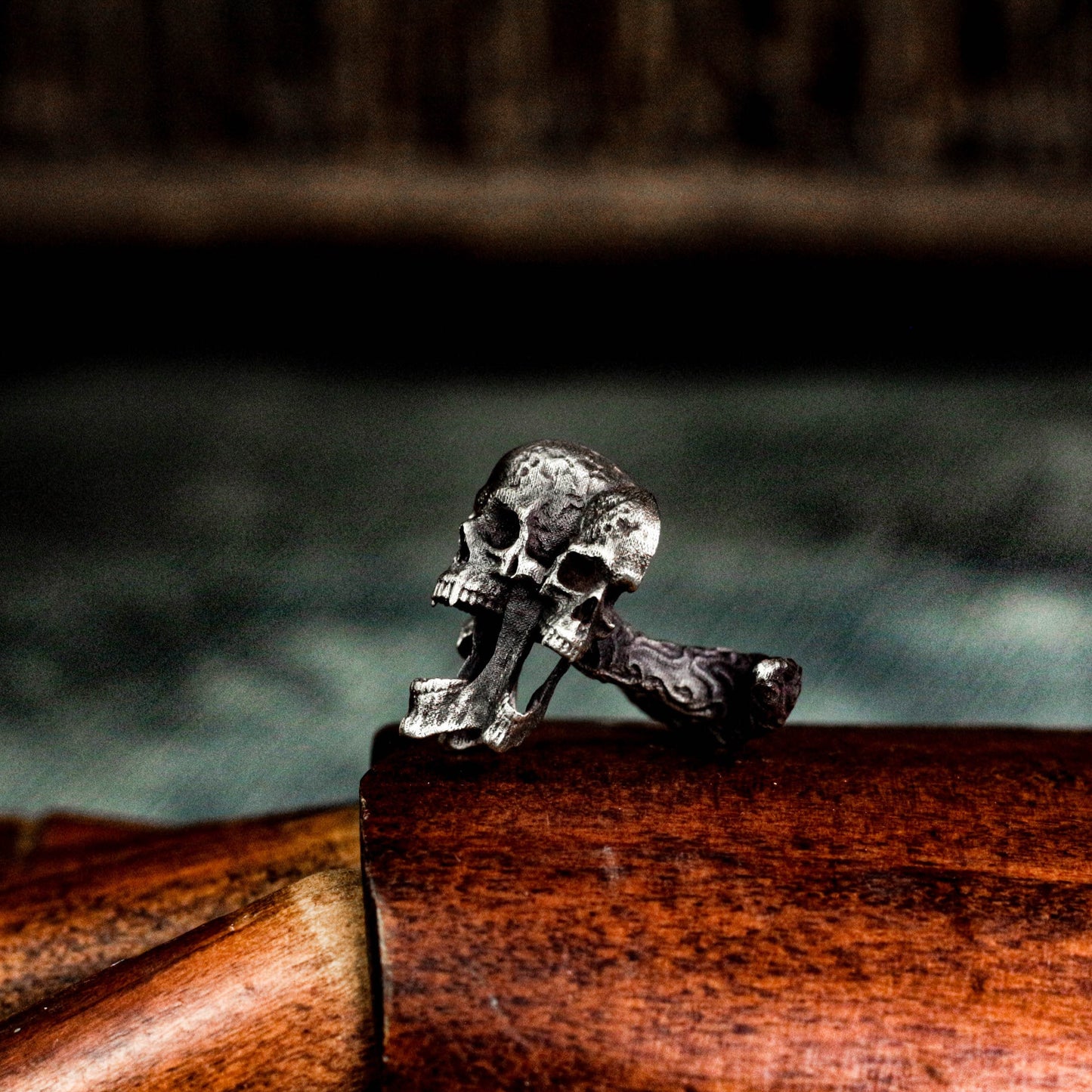 Three Headed Skull Cufflinks - 925 Sterling Silver Handmade