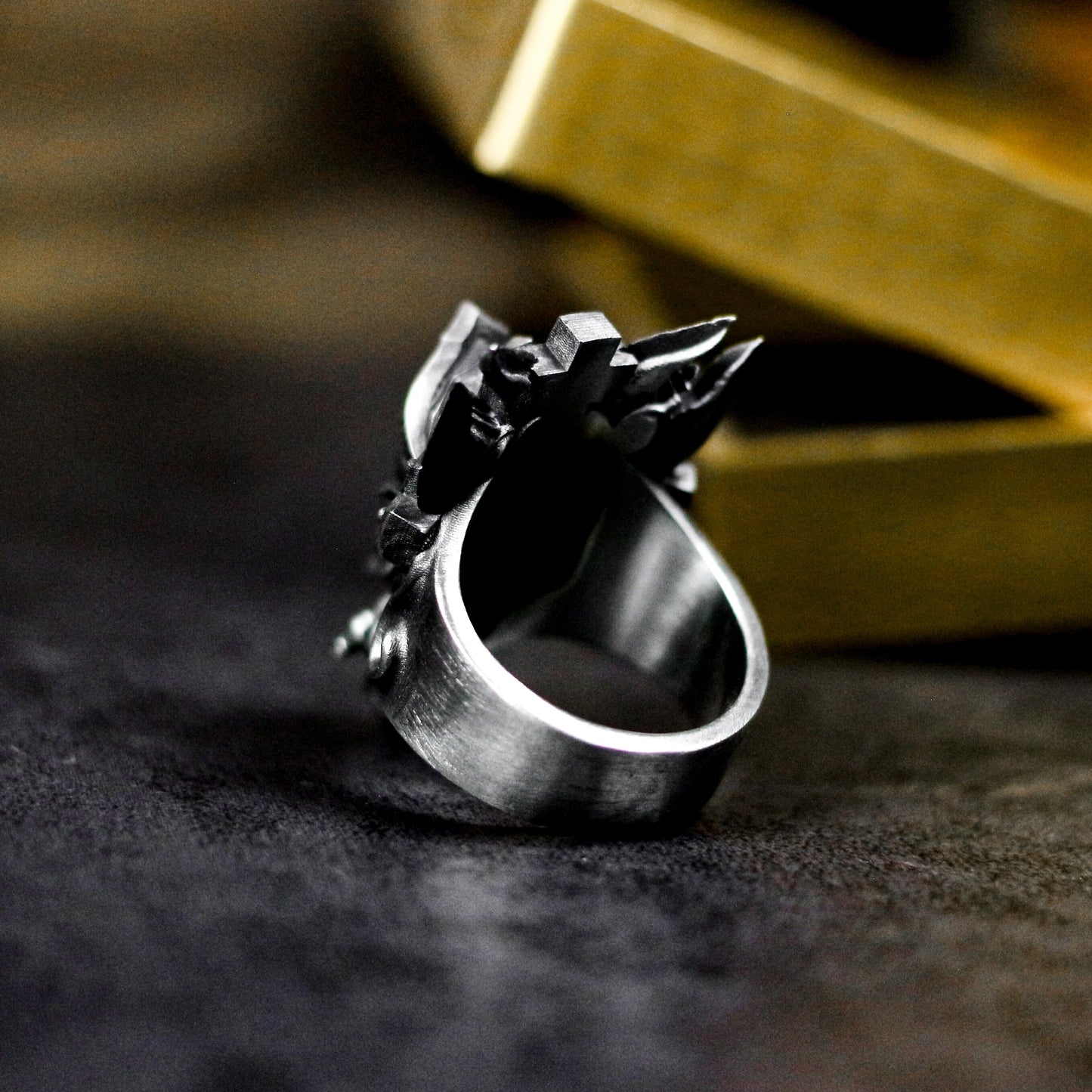 Knight Face Mask Ring - 925 Sterling Silver Handmade