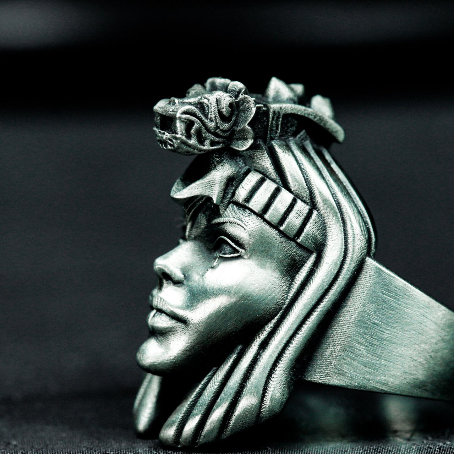 Egyptian Goddess Weeping Ring - 925 Silver Handmade