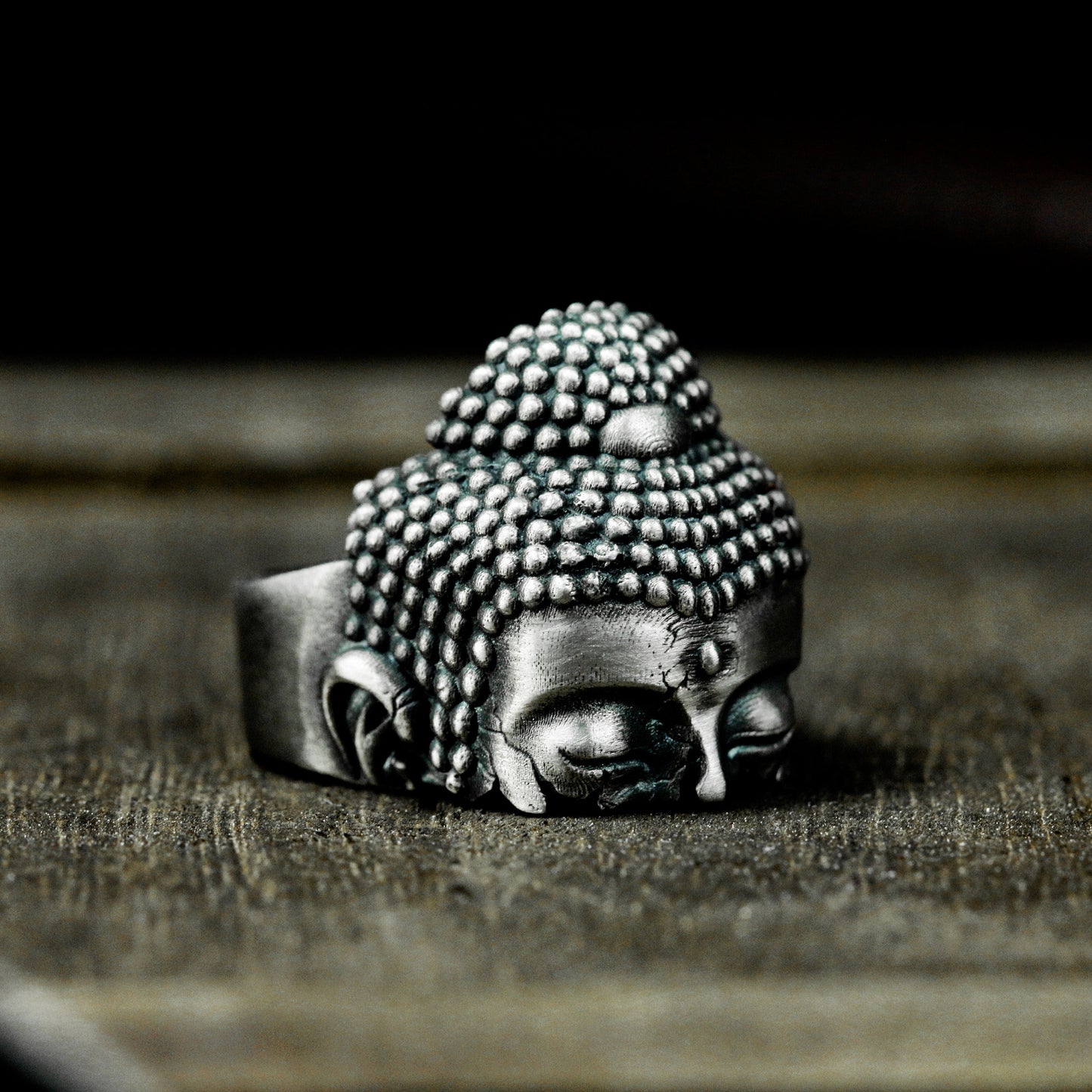 Buddha Head Ring - 925 Silver Handmade Sacred Design