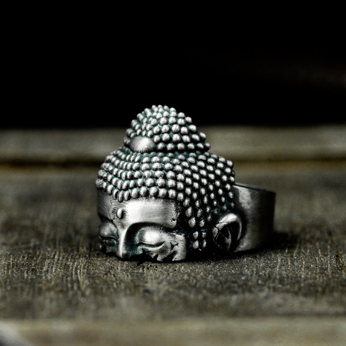 Buddha Head Ring - 925 Silver Handmade Sacred Design
