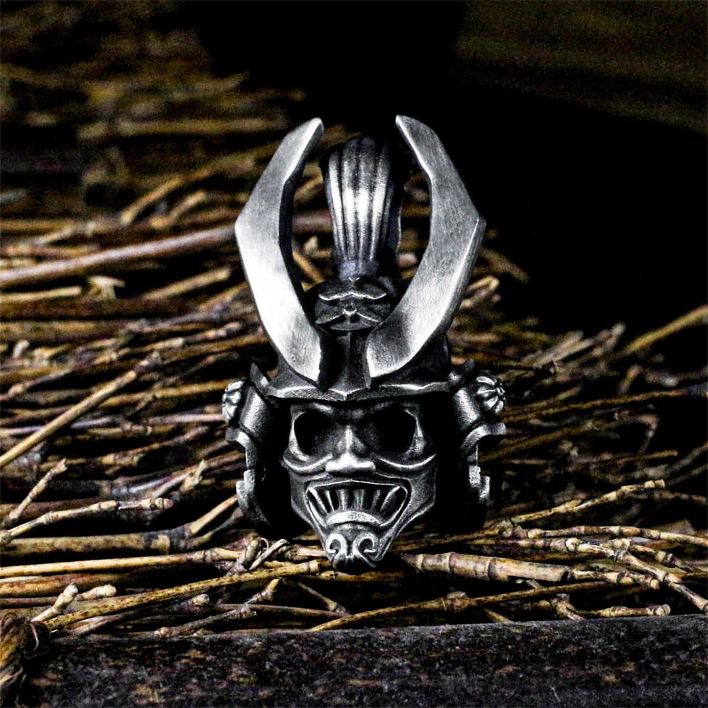 Samurai Demon Pendant ¨C 925 Silver Handmade