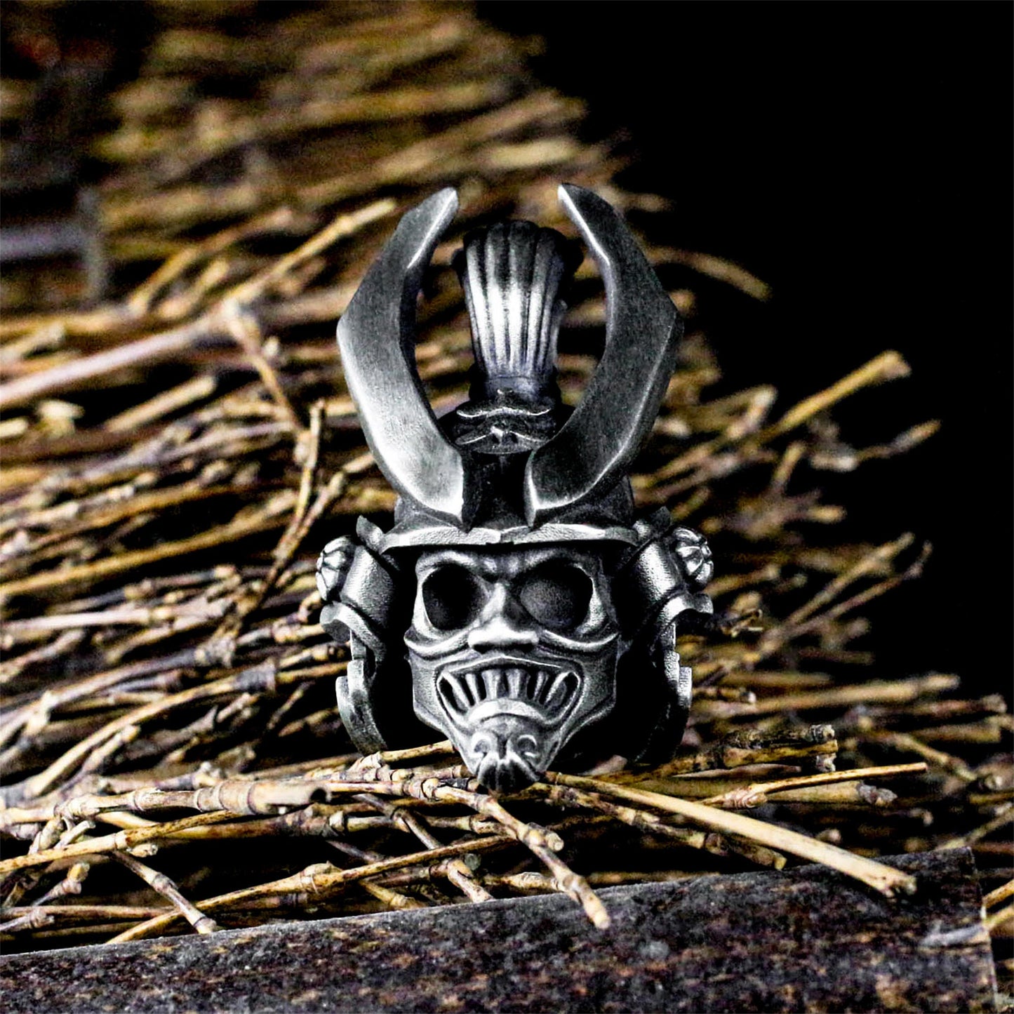 Samurai Demon Pendant ¨C 925 Silver Handmade