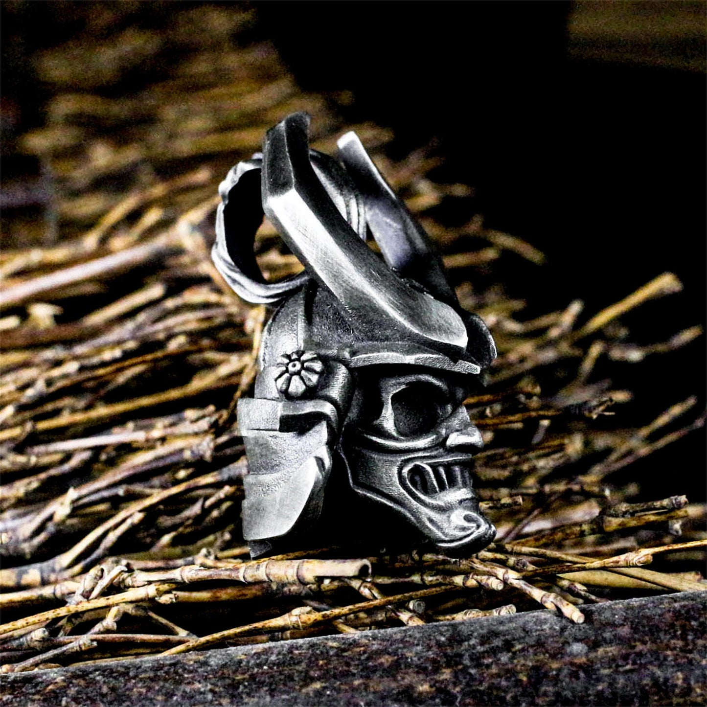 Samurai Demon Pendant ¨C 925 Silver Handmade
