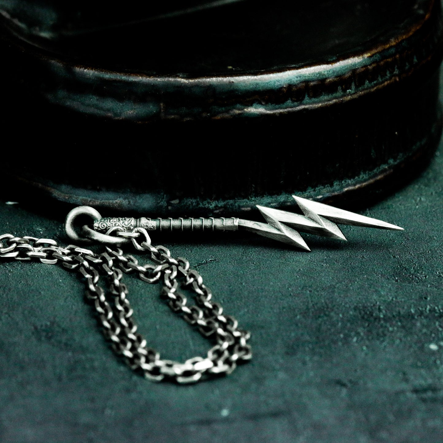 Zeus Lightning Pendant - 925 Silver Handmade