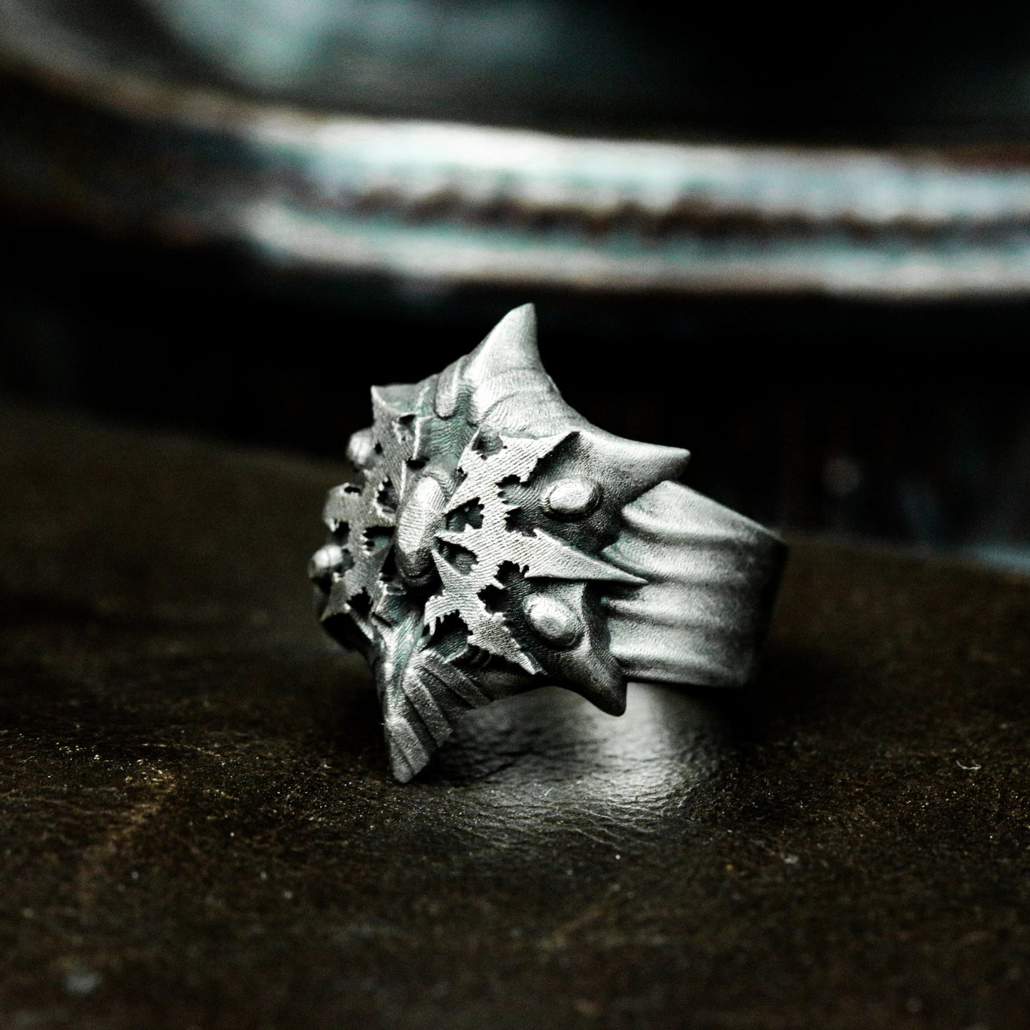 Gear Star Ring ¨C Handmade 925 Silver Steampunk Core Band