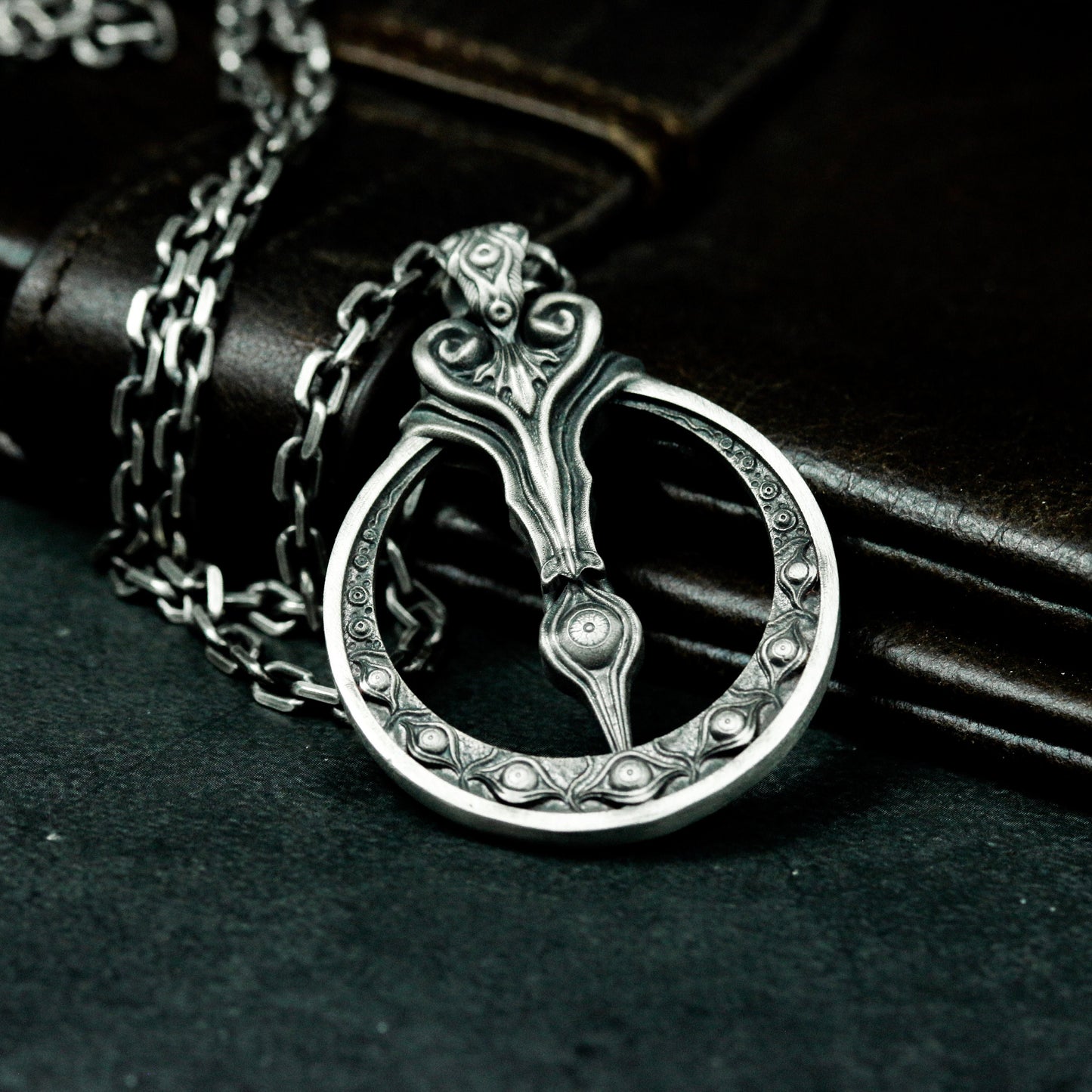 Serpent Key Pendant ¨C 925 Sterling Silver Handmade