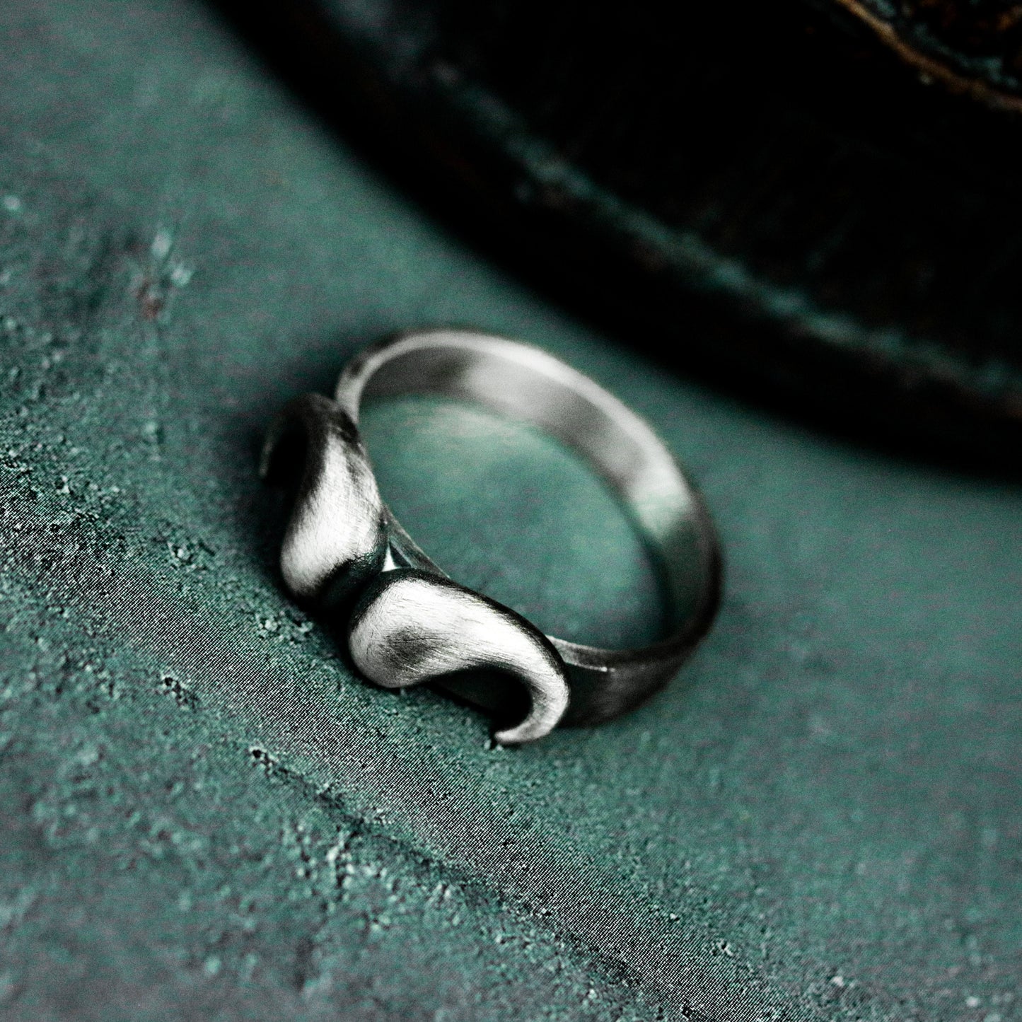 Abstract Demon Horn Ring - 925 Silver Handmade