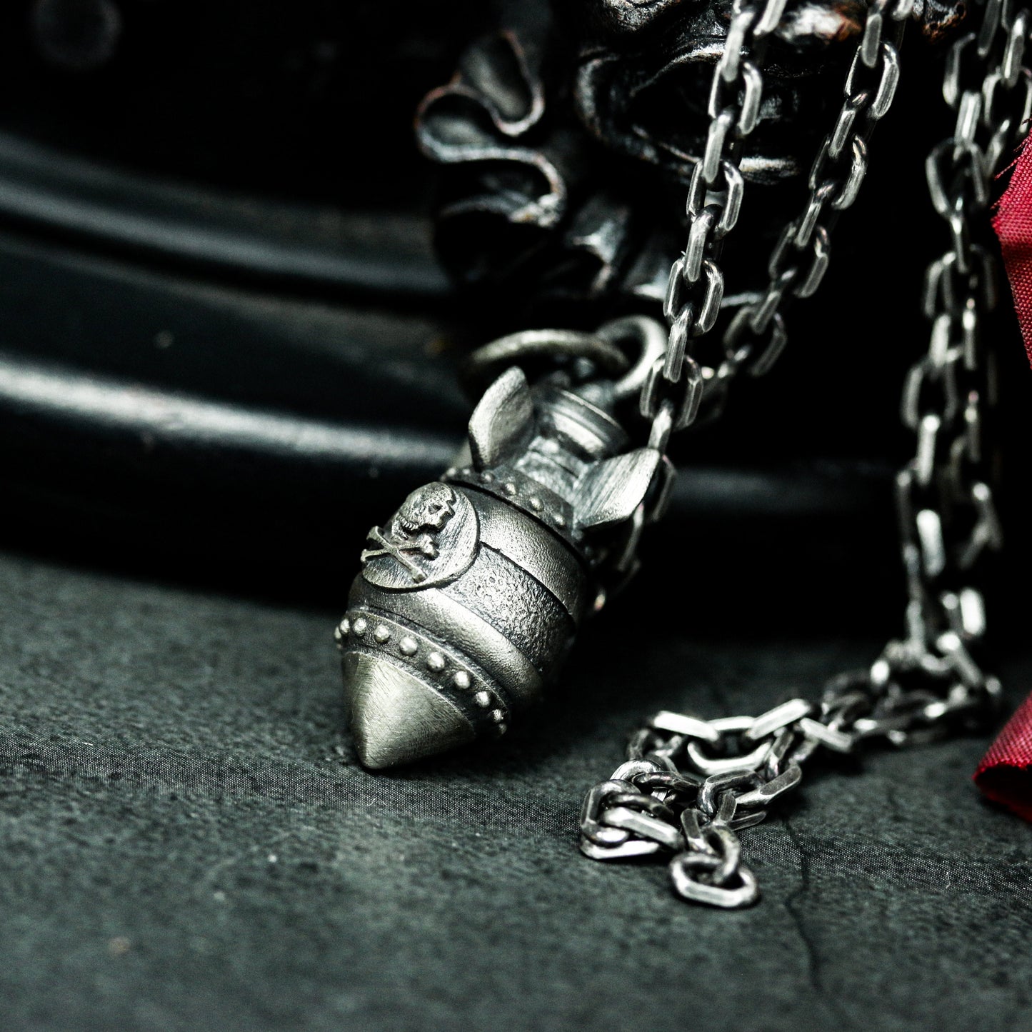 Mini Missile Pendant with Tactical Details ¨C 925 Sterling Silver Handmade