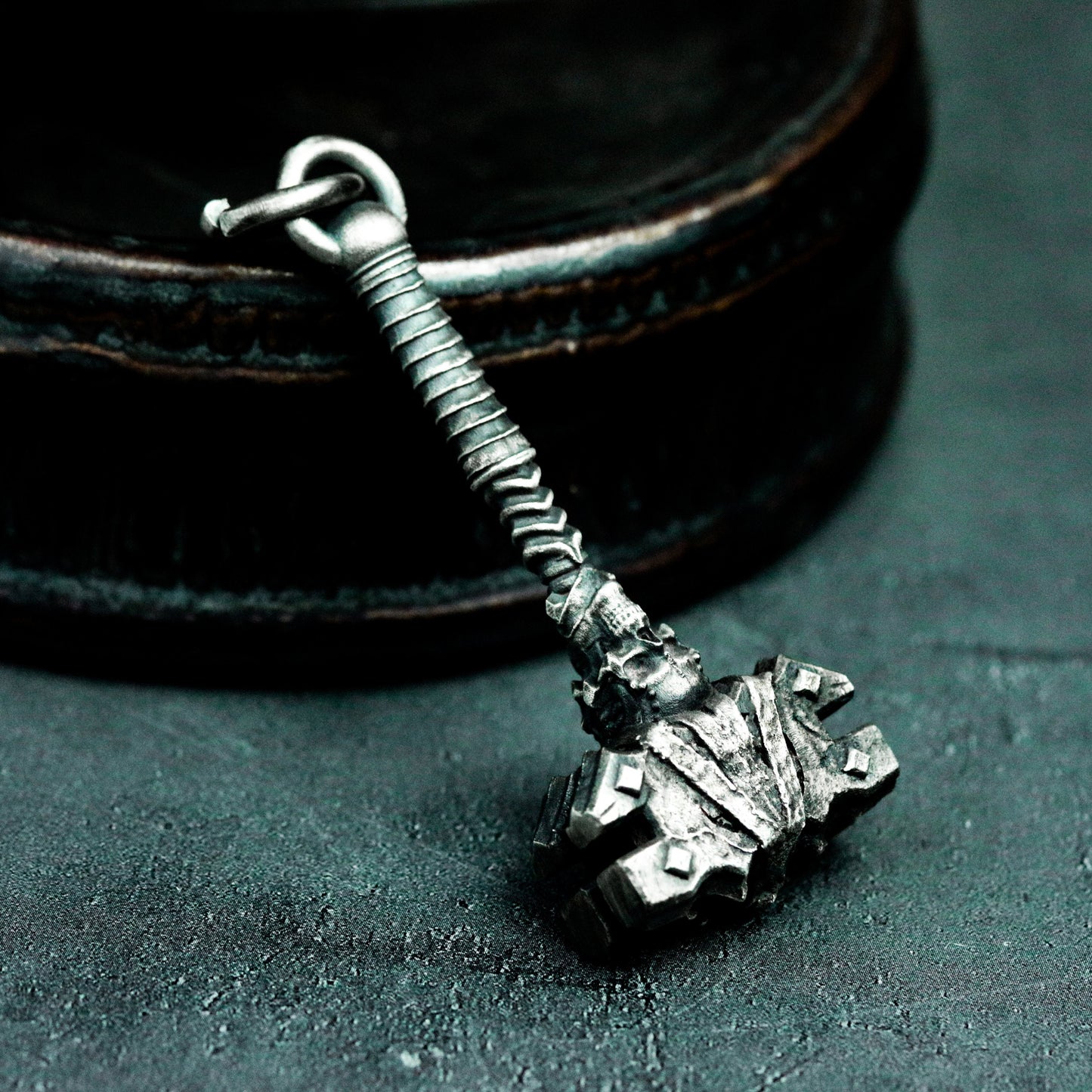 Runed Hammer Pendant ¨C 925 Silver Handmade