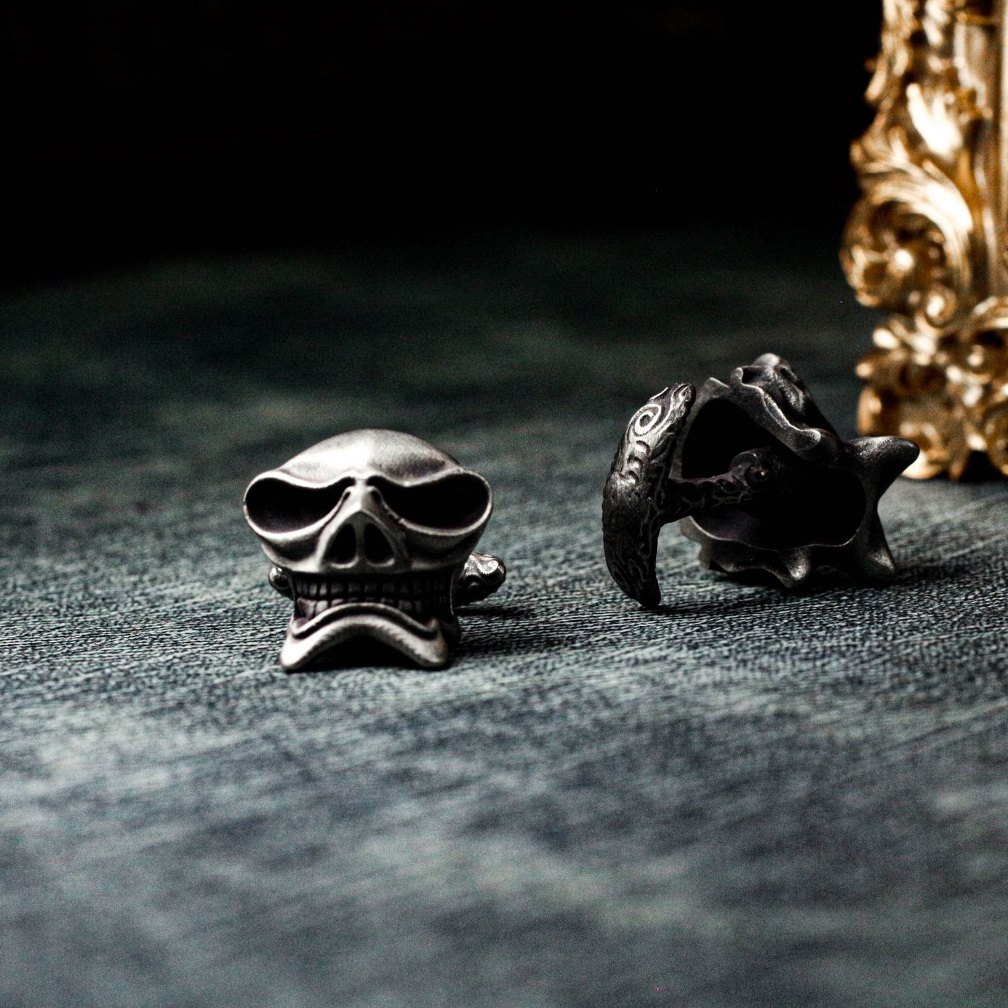 Victorian Skull Steampunk Cufflinks - 925 Sterling Silver Handmade