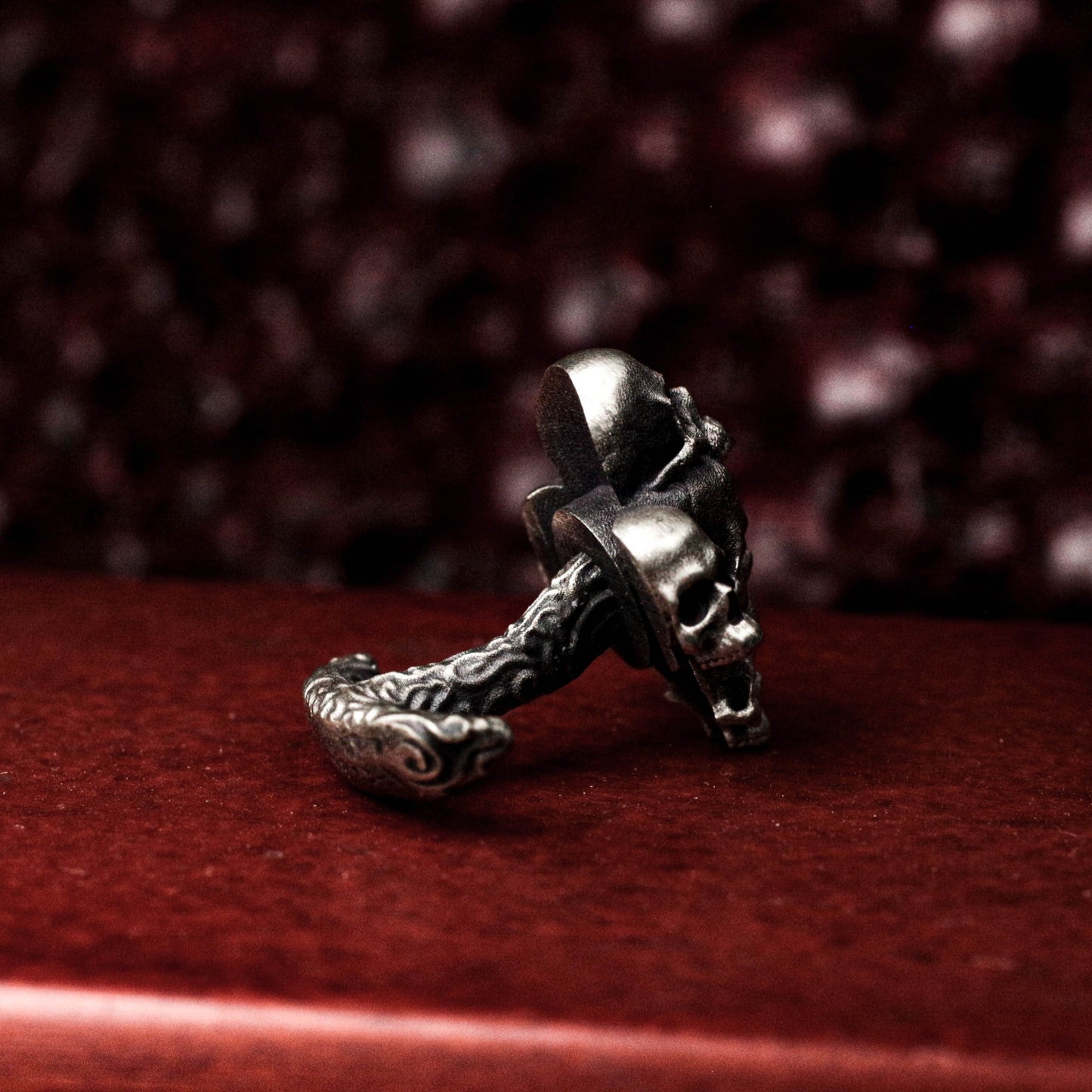 Cross Skull Cufflinks - Christian Design - 925 Sterling Silver Handmade