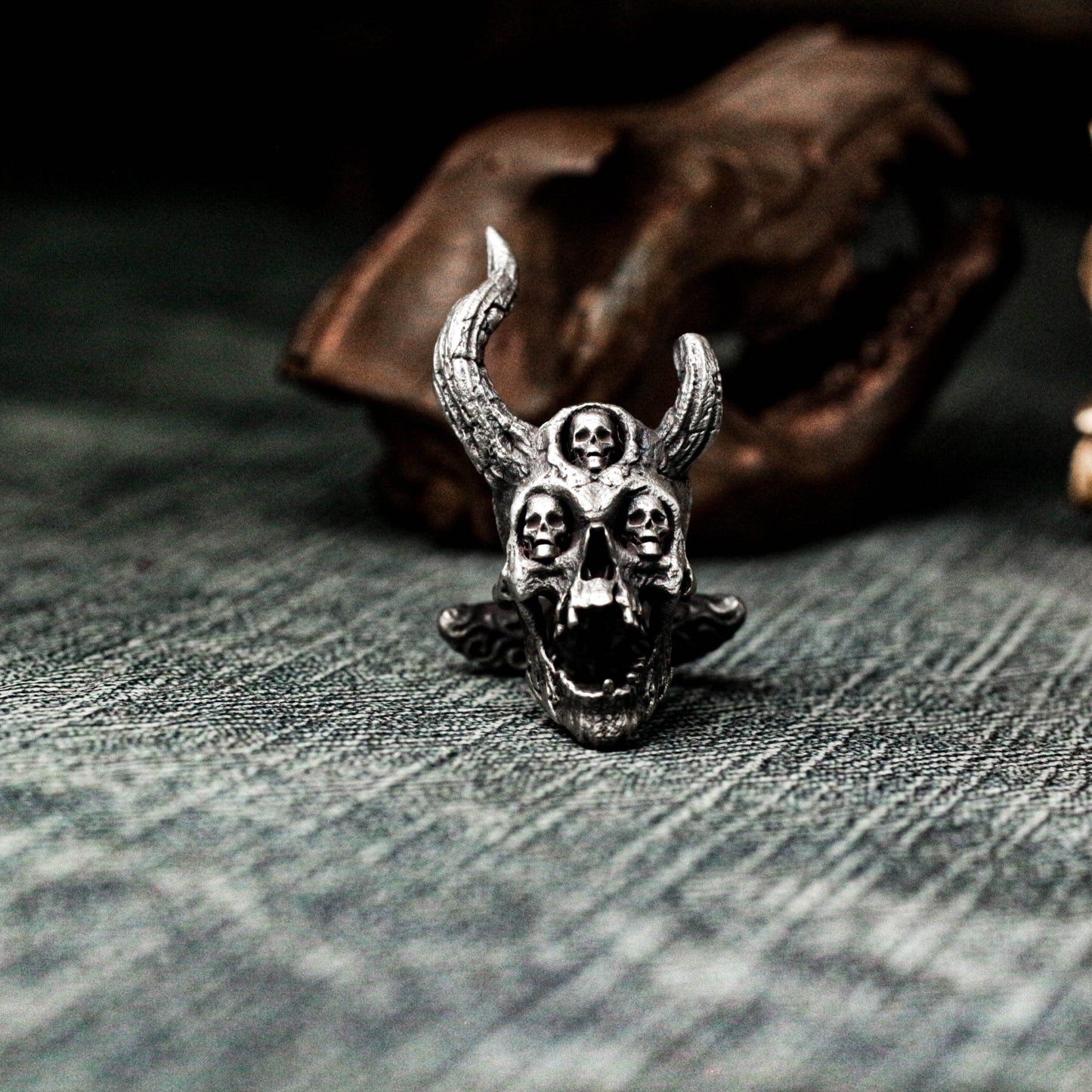 Bonjour Skull Cufflinks - 925 Silver Handmade
