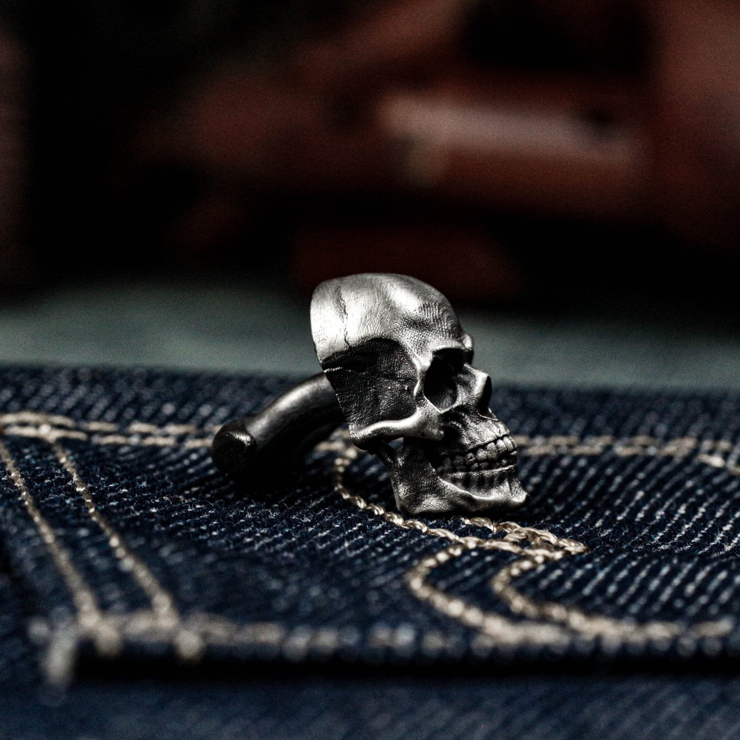Human Skull Cufflinks - 925 Sterling Silver Handmade