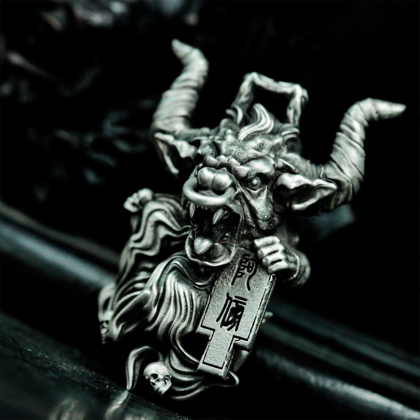 Mythic Bull Pendant - 925 Silver Handmade Strength Totem
