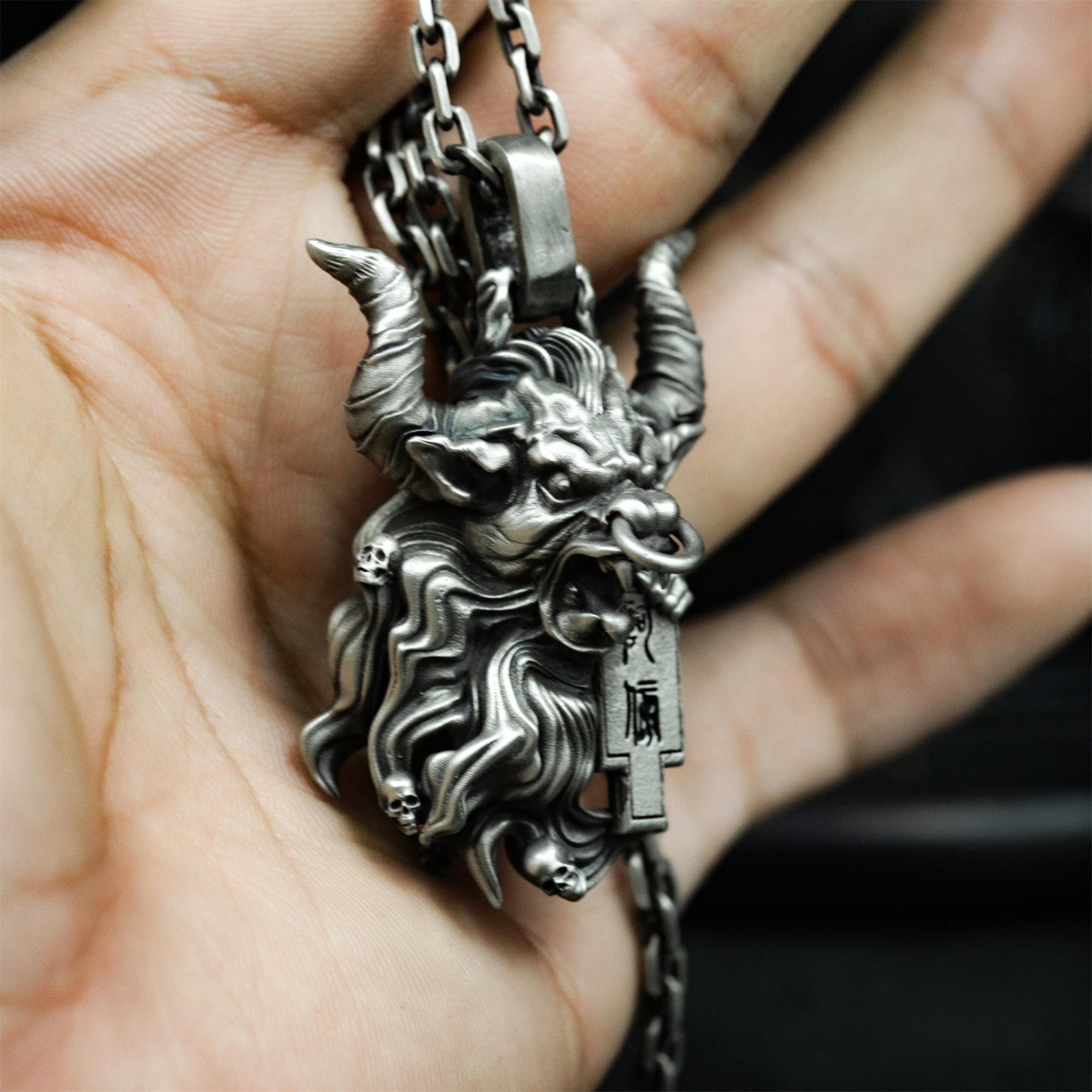 Mythic Bull Pendant - 925 Silver Handmade Strength Totem