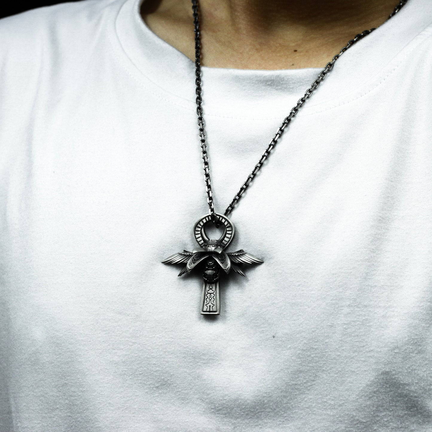 Flying Scarab Pendant - 925 Silver Handmade
