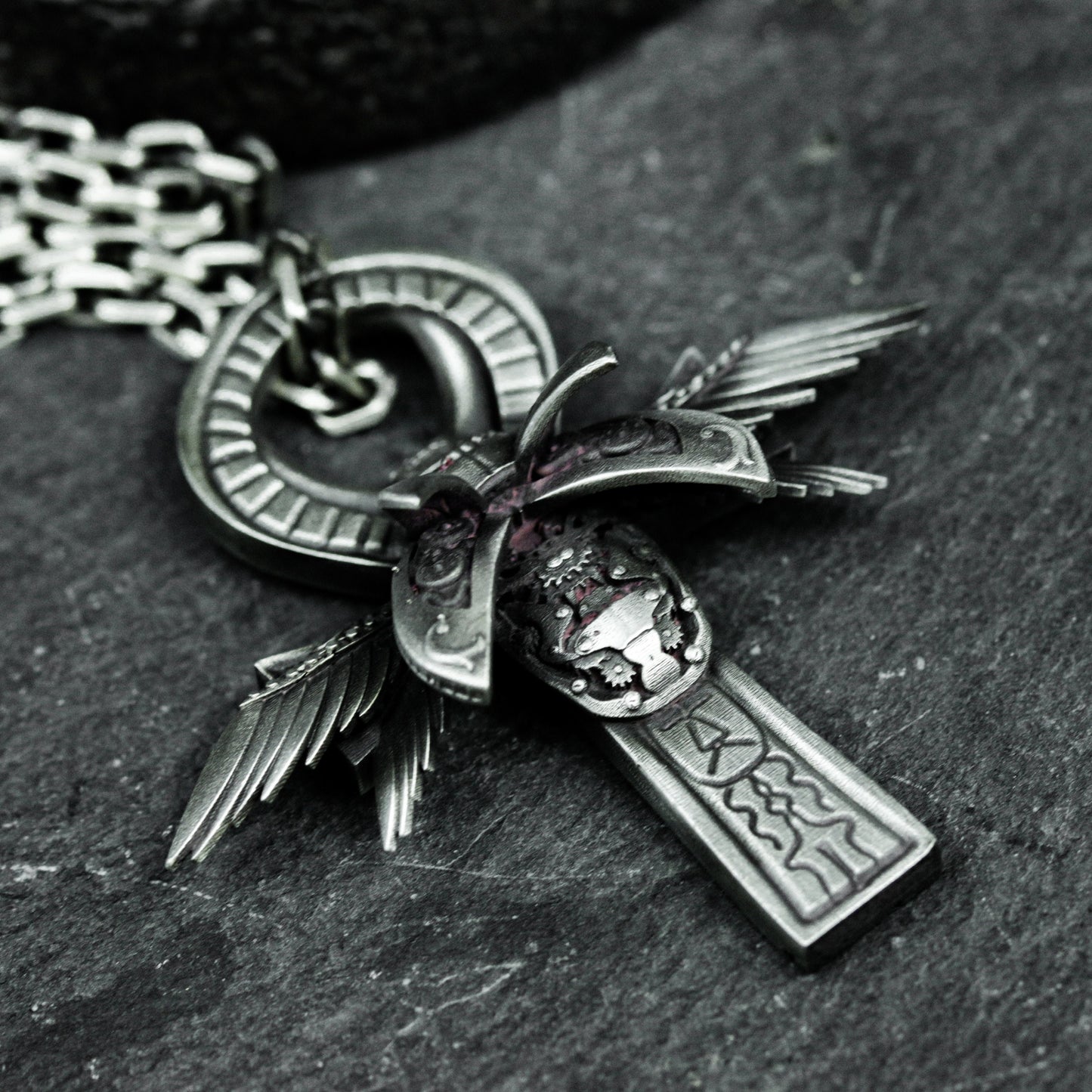 Flying Scarab Pendant - 925 Silver Handmade