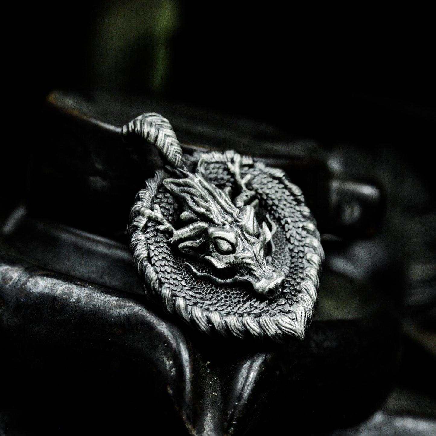 Beast Head Heart Pendant ¨C 925 Silver Handmade