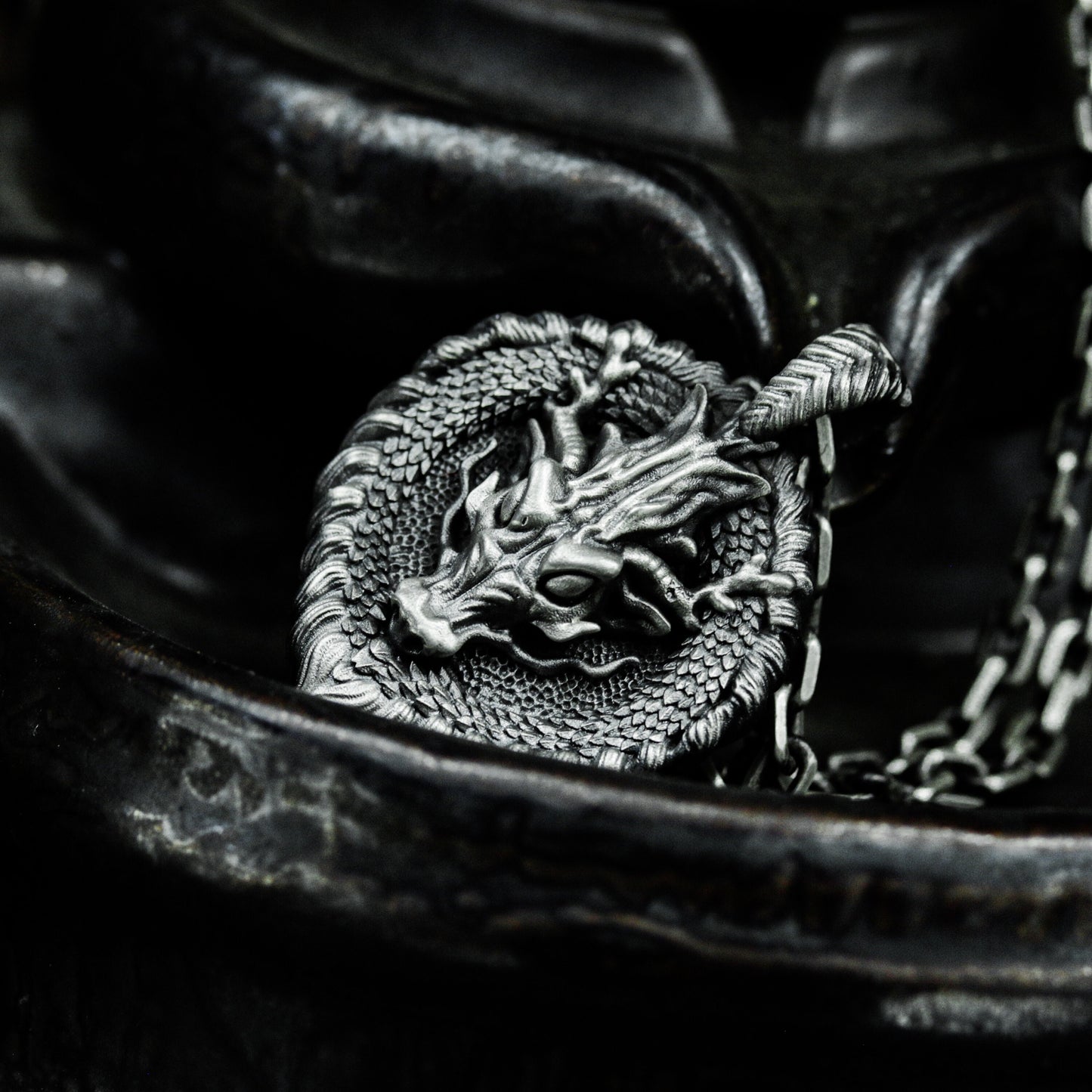 Beast Head Heart Pendant ¨C 925 Silver Handmade