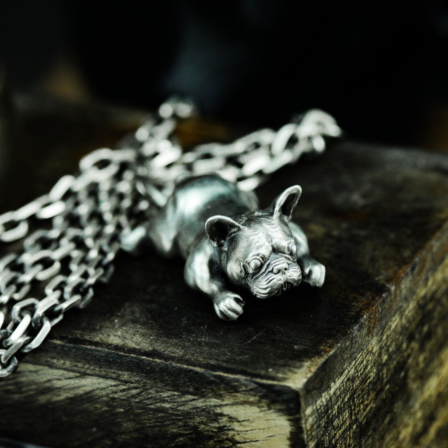 French Bulldog Pendant ¨C 925 Silver Handmade