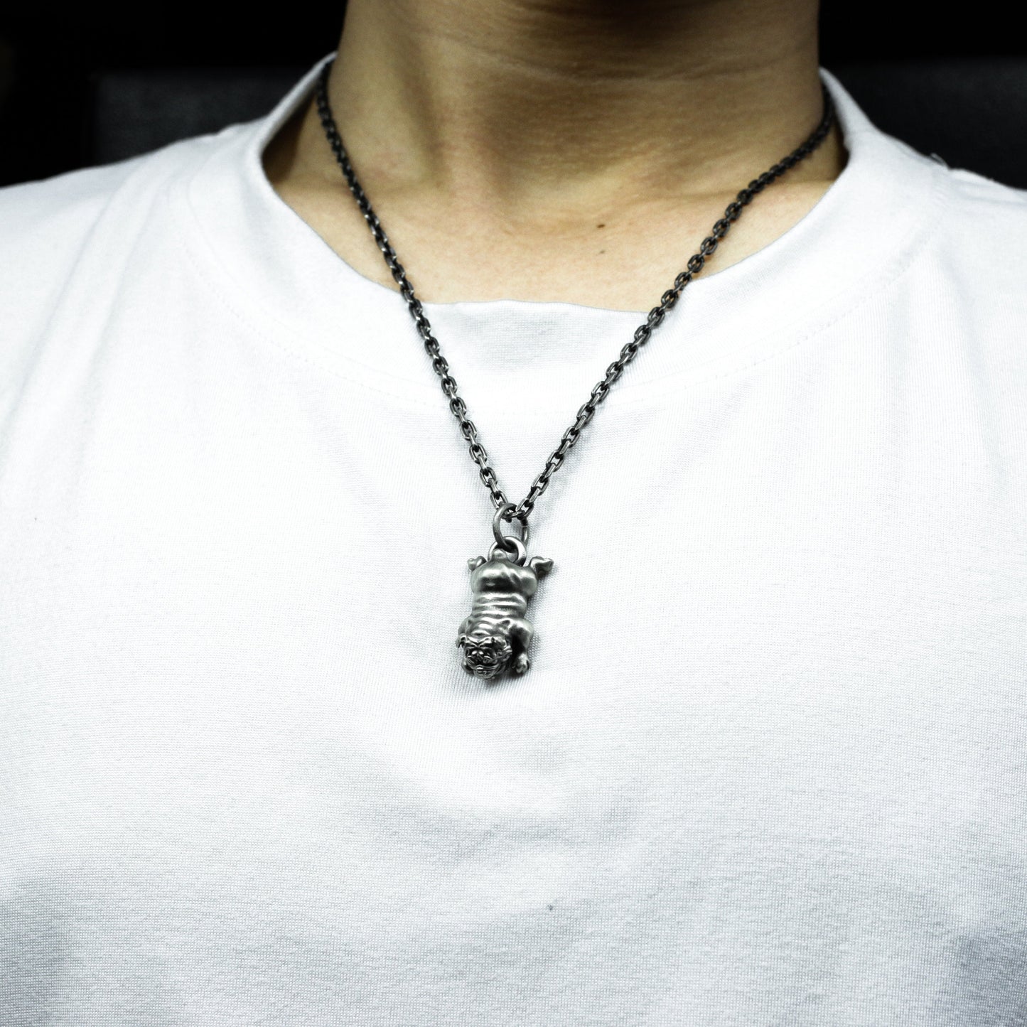 Bulldog Pendant - 925 Silver Handmade Fierce Companion