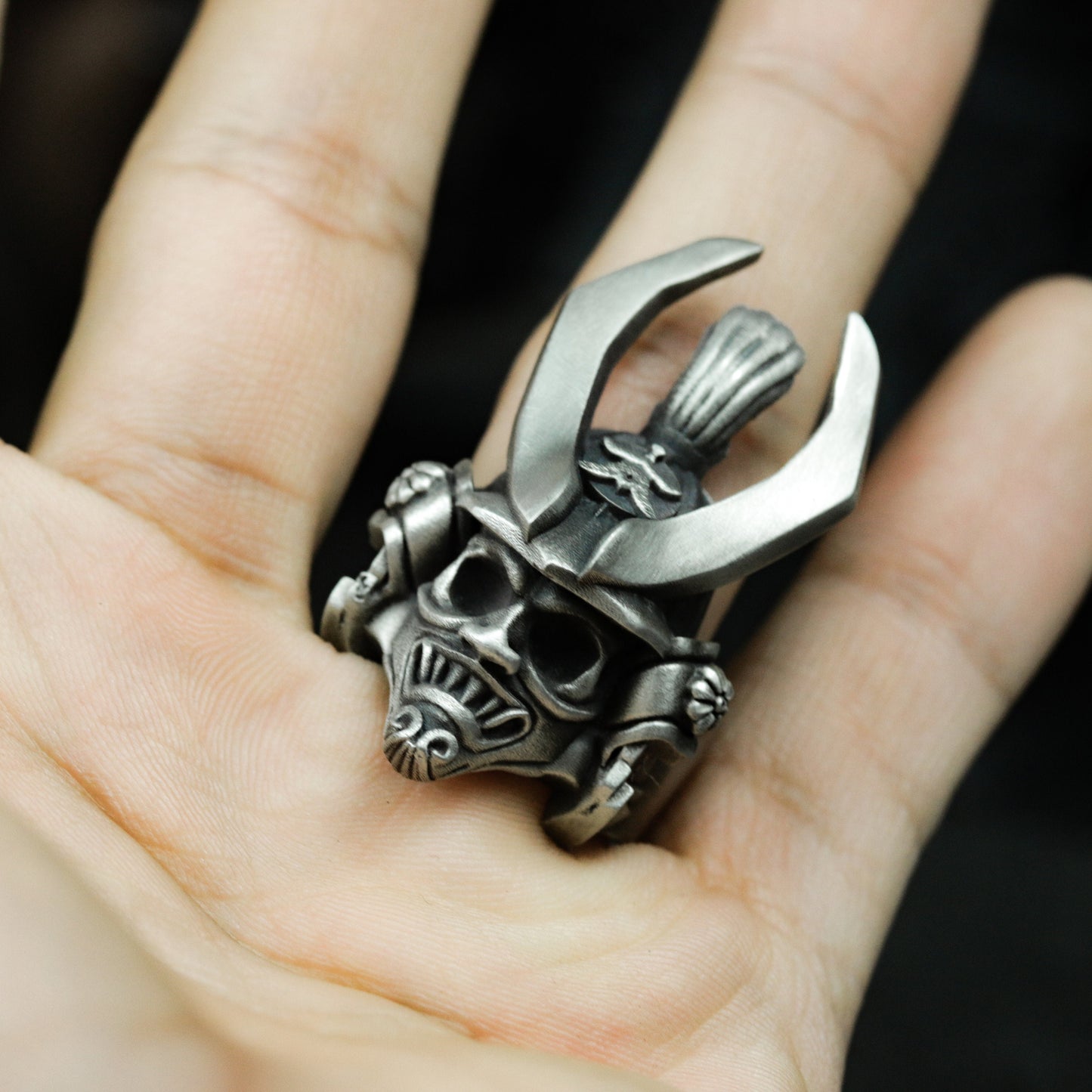 Samurai Demon Ring ¨C 925 Silver Handmade