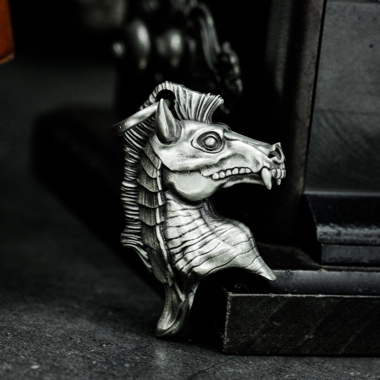 Zombie Horse Pendant - 925 Silver Handmade