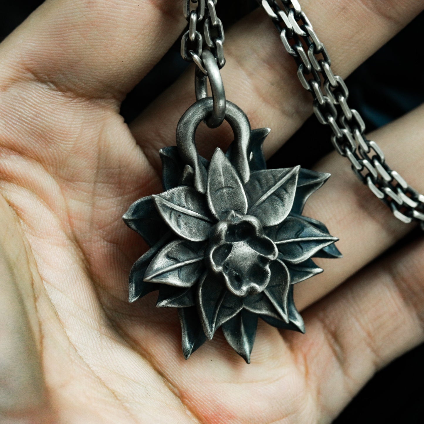 Venus Flytrap Pendant - 925 Silver Handmade Carnivorous Bloom