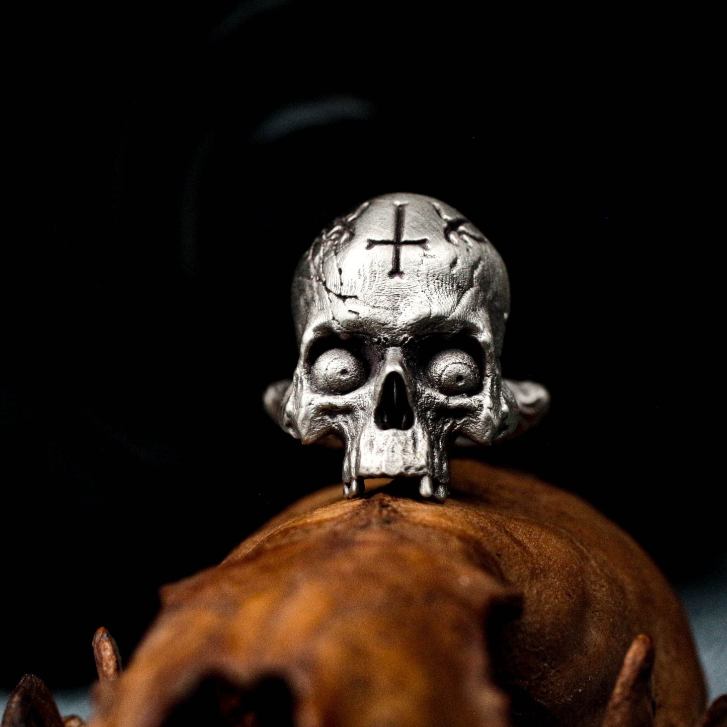 Thriller Big Eyes Skull Cufflinks - 925 Sterling Silver Handmade