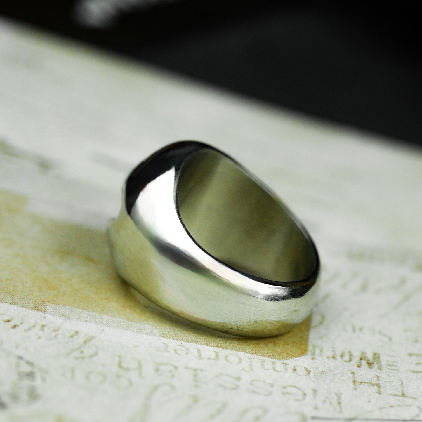 Smiley Face Ring - 925 Silver Handmade