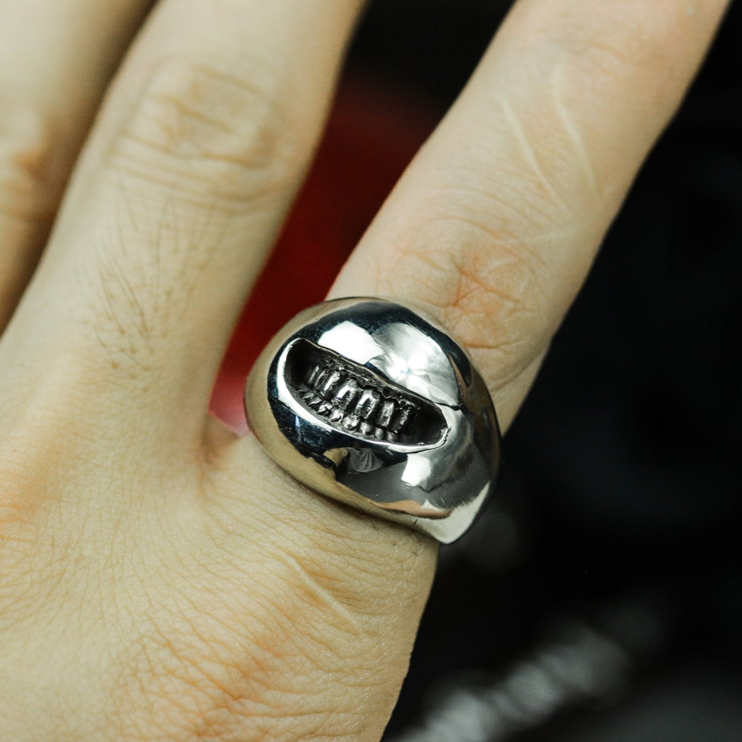 Smiley Face Ring - 925 Silver Handmade