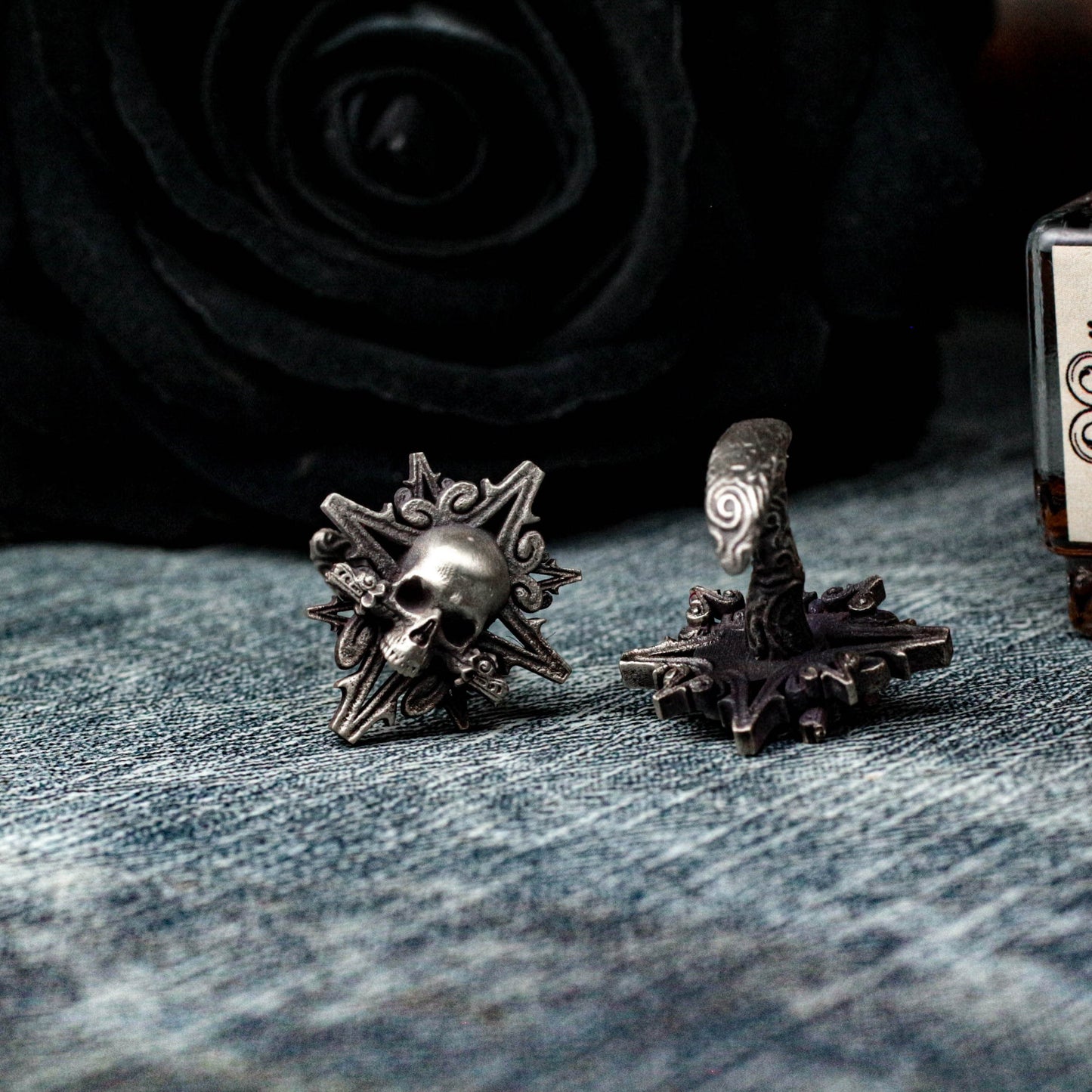 Devil's Skull Cufflinks - 925 Silver Handmade