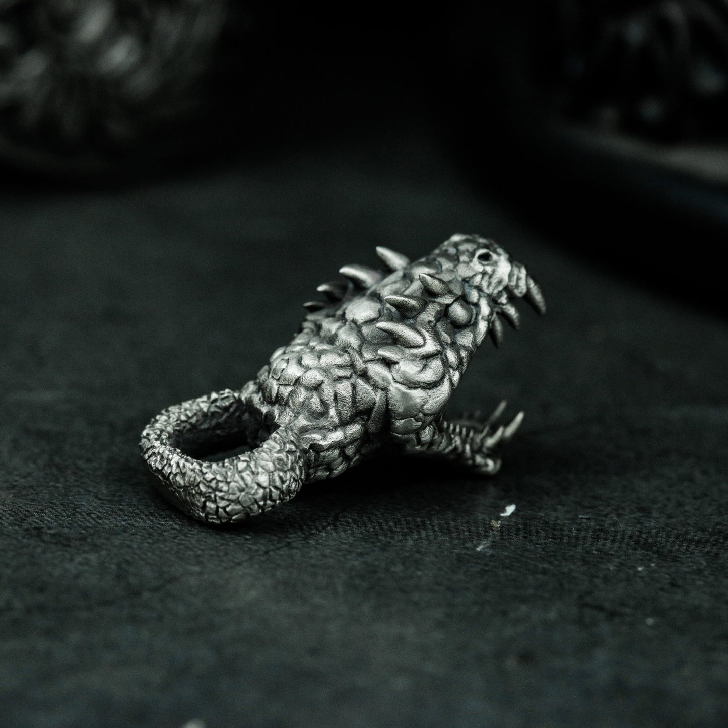 Dragon Jaw Pendant with Open Bite Detail - 925 Sterling Silver Handmade