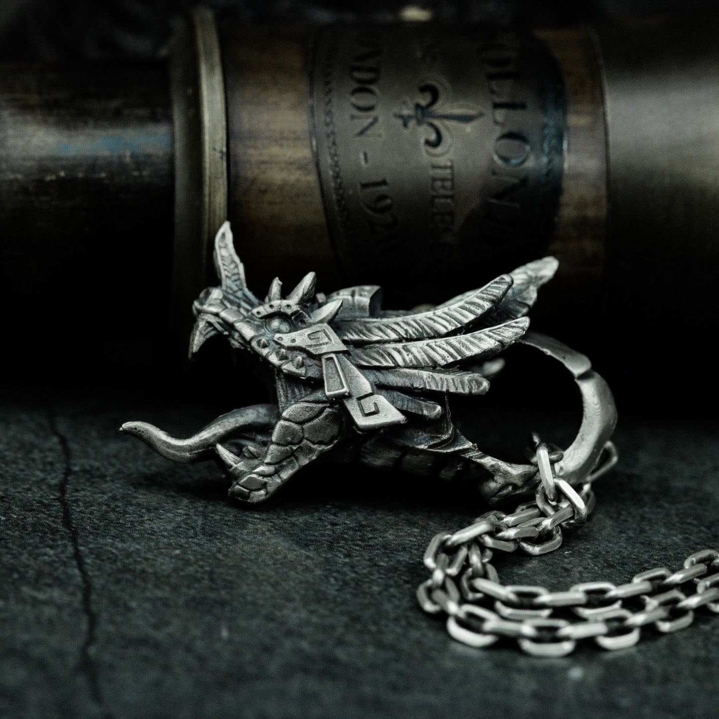 Quetzalcoatl Totem Pendant - 925 Silver Handmade