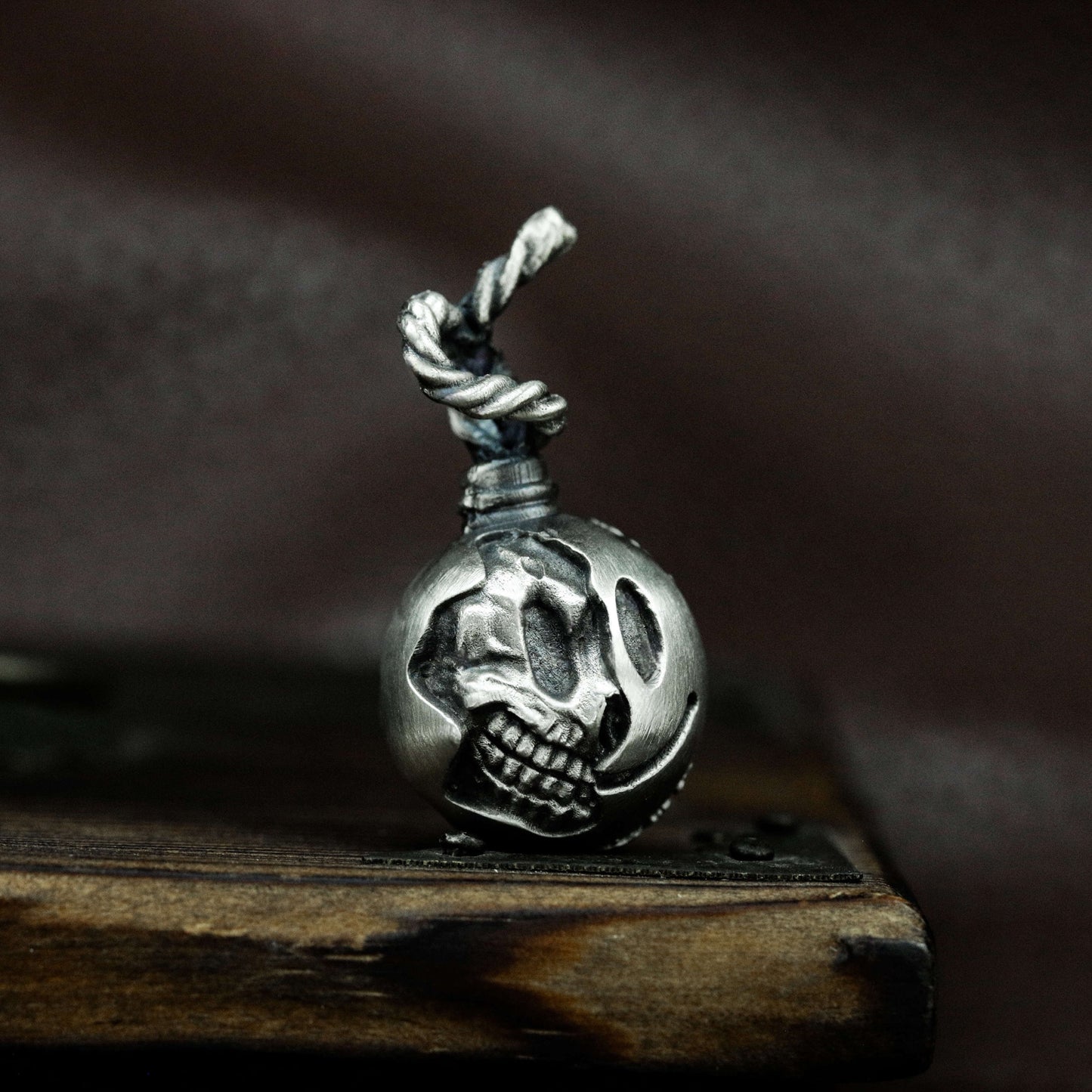 Bomb Skull Pendant ¨C 925 Silver Handmade