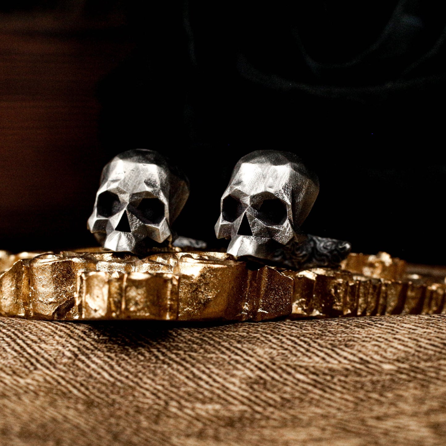 Halfjaw Skull Cufflinks - 925 Silver Handmade