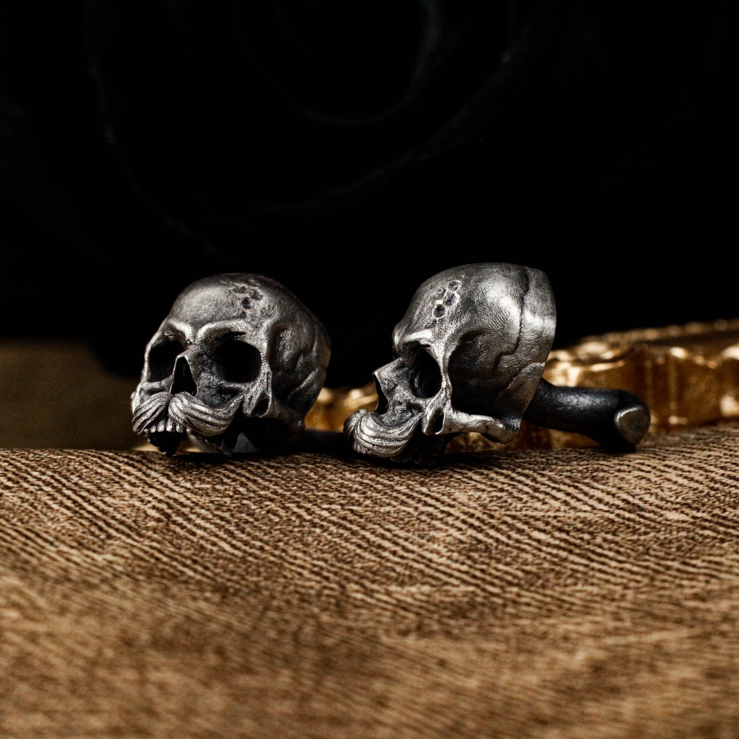 Bearded Skull Cufflinks - 925 Silver Handmade