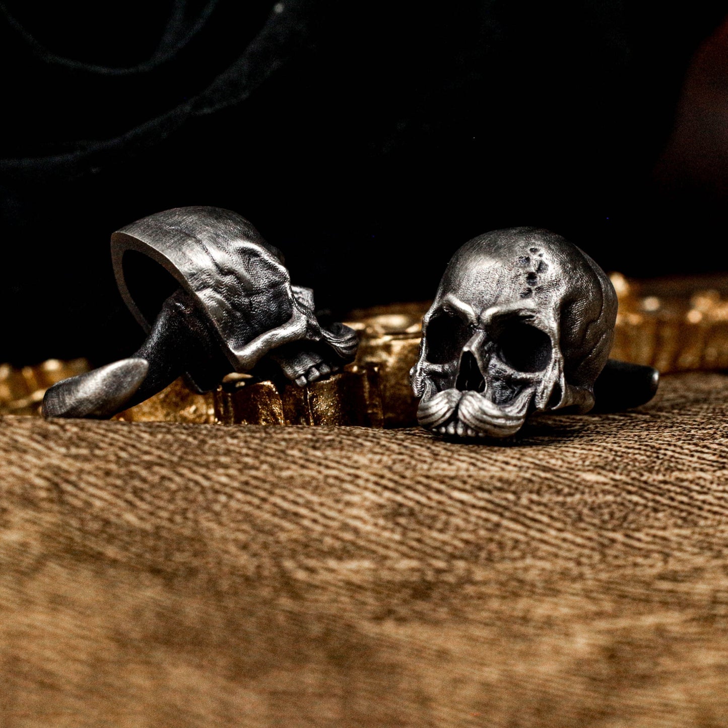 Bearded Skull Cufflinks - 925 Silver Handmade