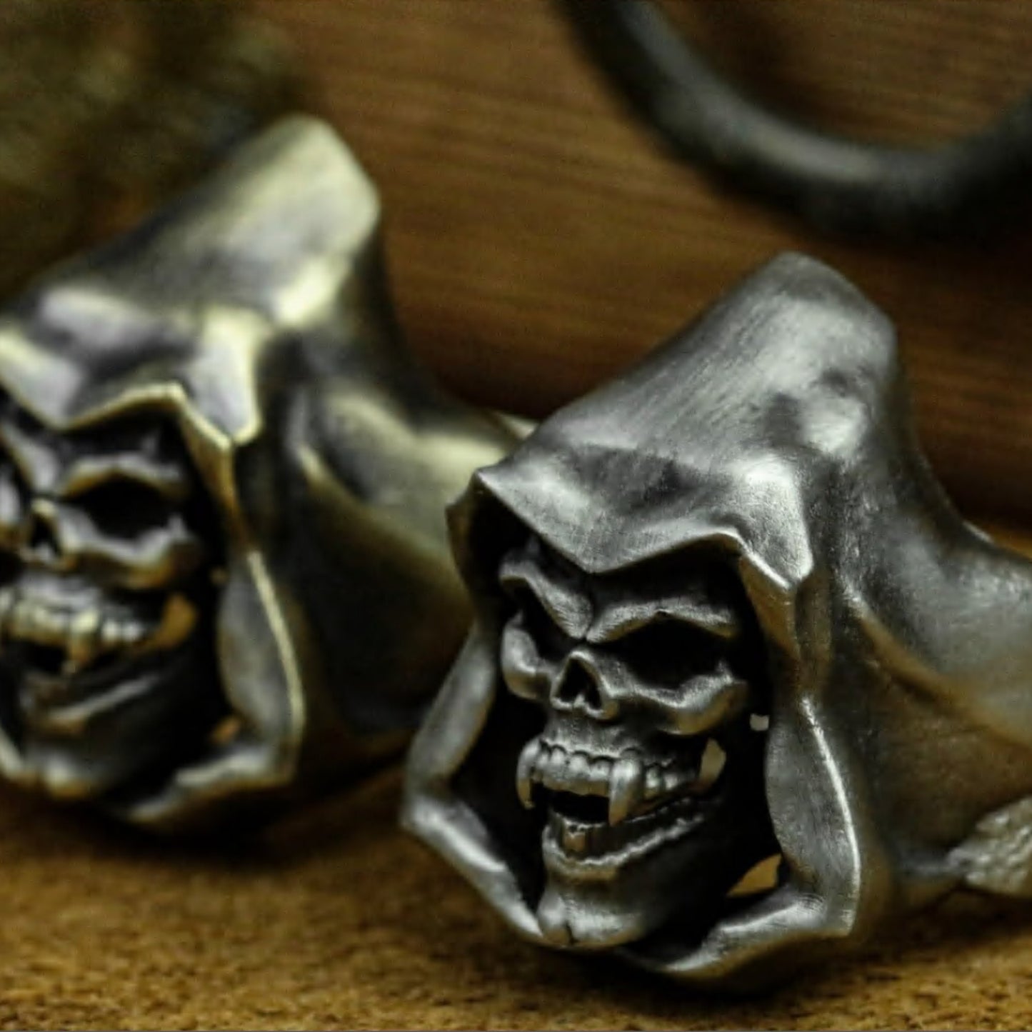 Hooded Skull Ring ¨C Handmade 925 Silver Grim Spirit Band