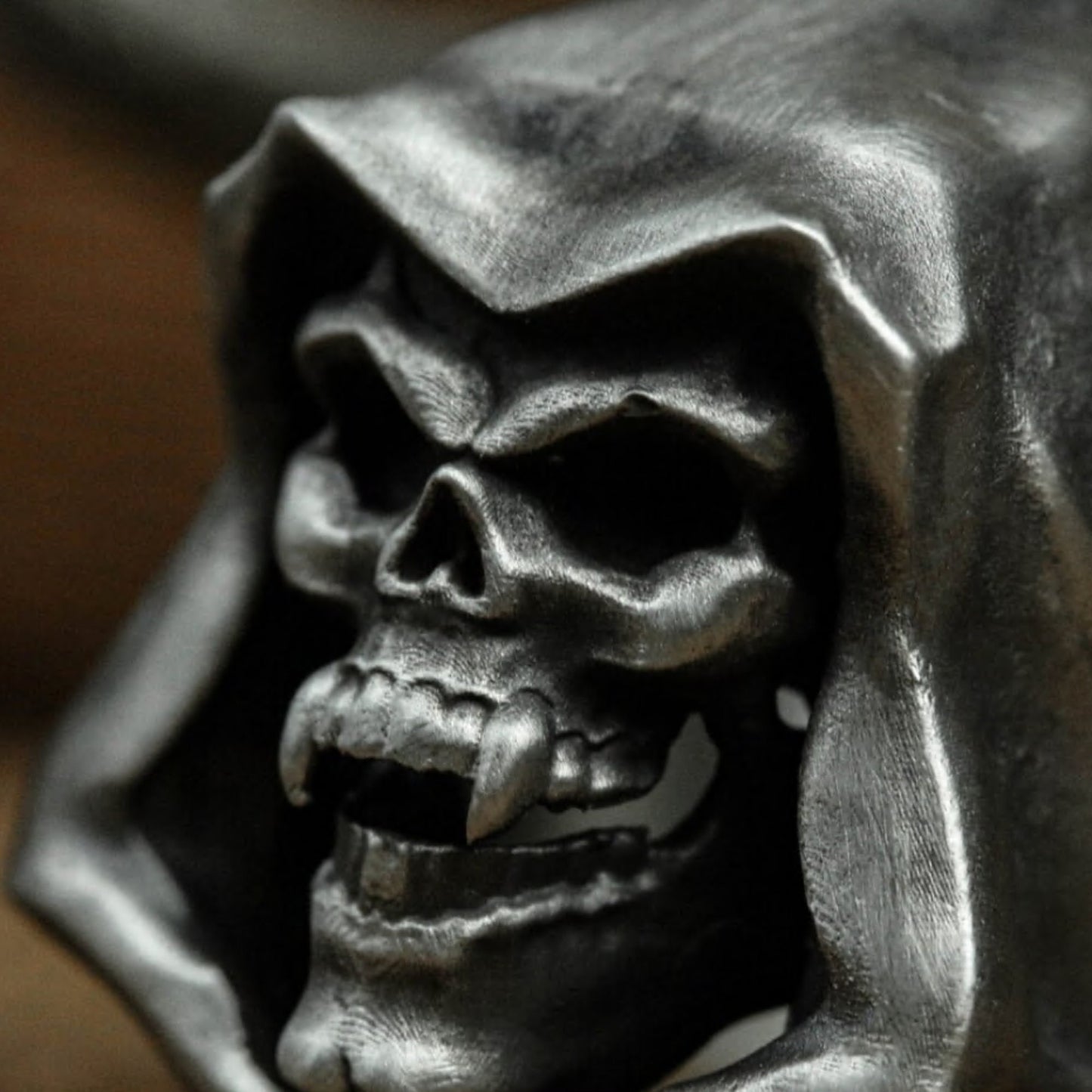 Hooded Skull Ring ¨C Handmade 925 Silver Grim Spirit Band