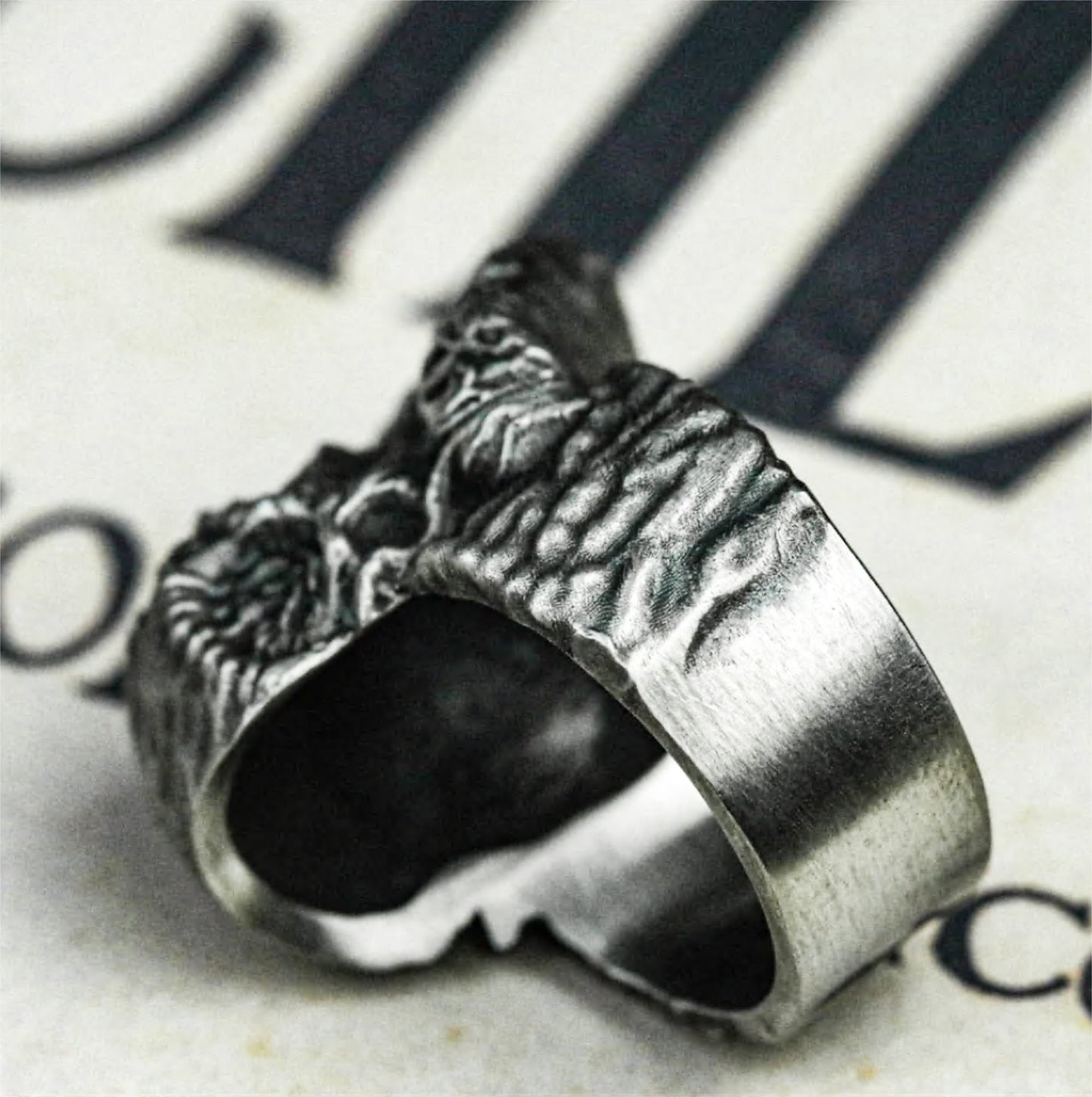 Soldier Skull Ring - 925 Silver Handmade