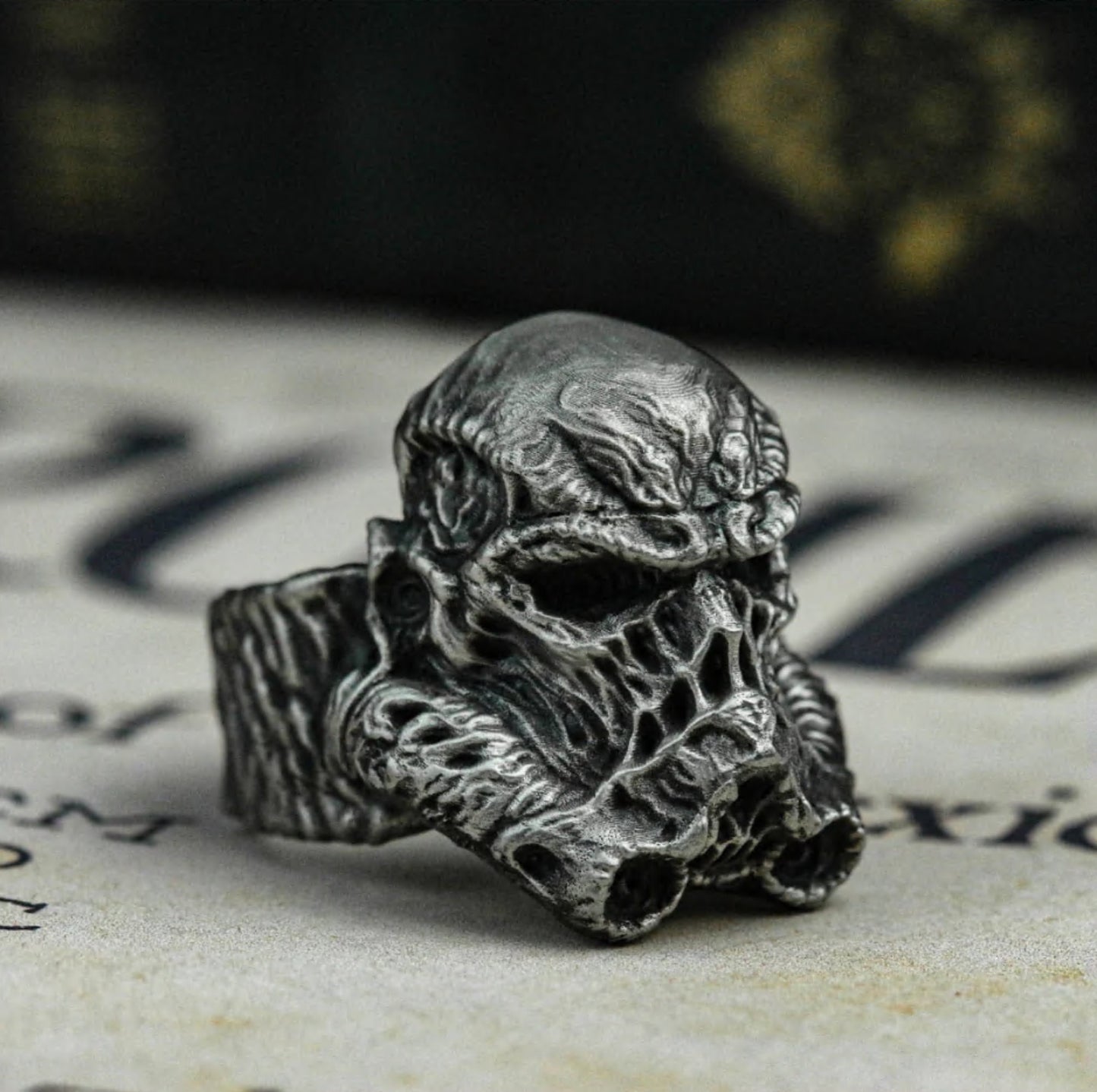 Soldier Skull Ring - 925 Silver Handmade