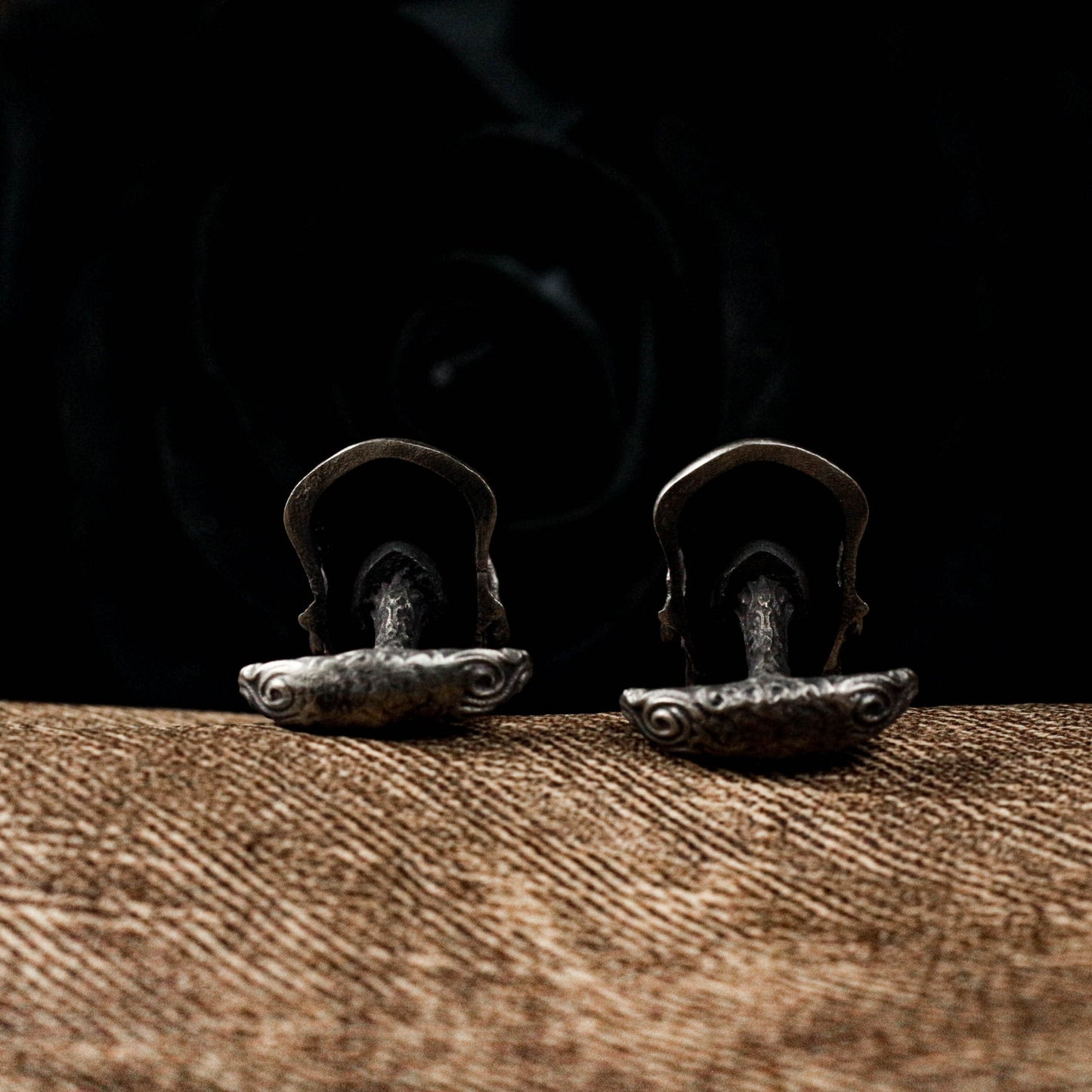 Glossy Skull Cufflinks, Vicious Design - 925 Sterling Silver Handmade