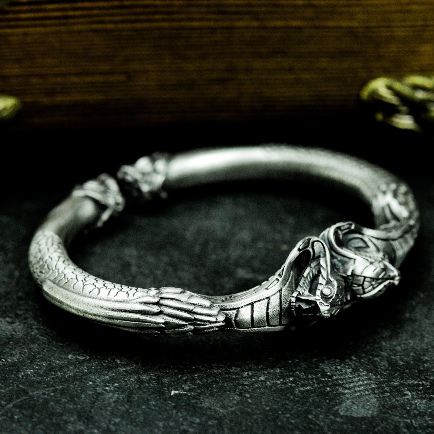 Quetzalcoatl Cobra Bracelet - 925 Silver Handmade