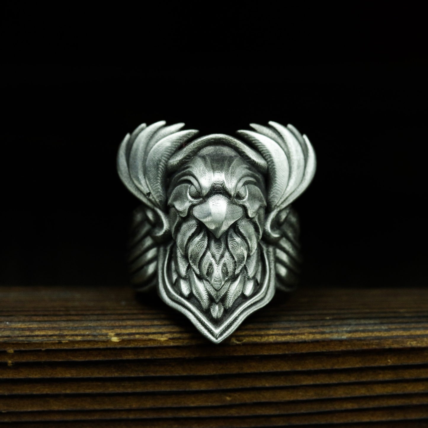 Phoenix Crest Ring ¨C 925 Sterling Silver Handmade